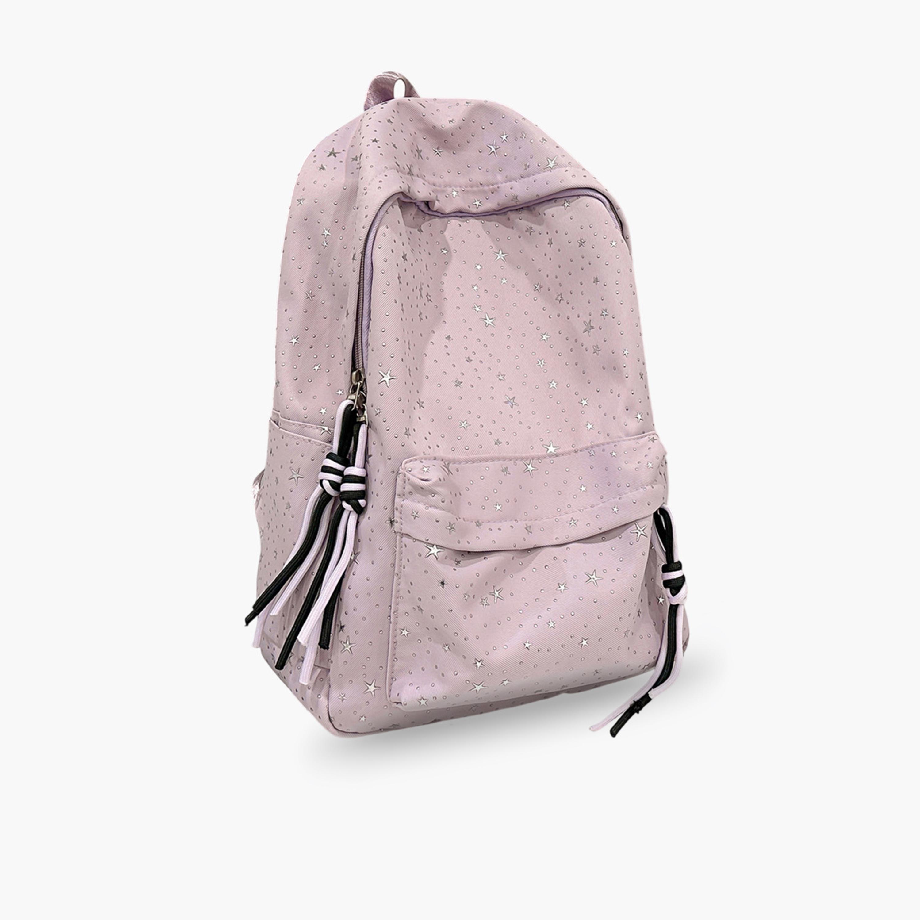 شنطة ظهر بسحاب غلق وتفاصيل مزينة-women-bagsandwallets-backpacks-image-1
