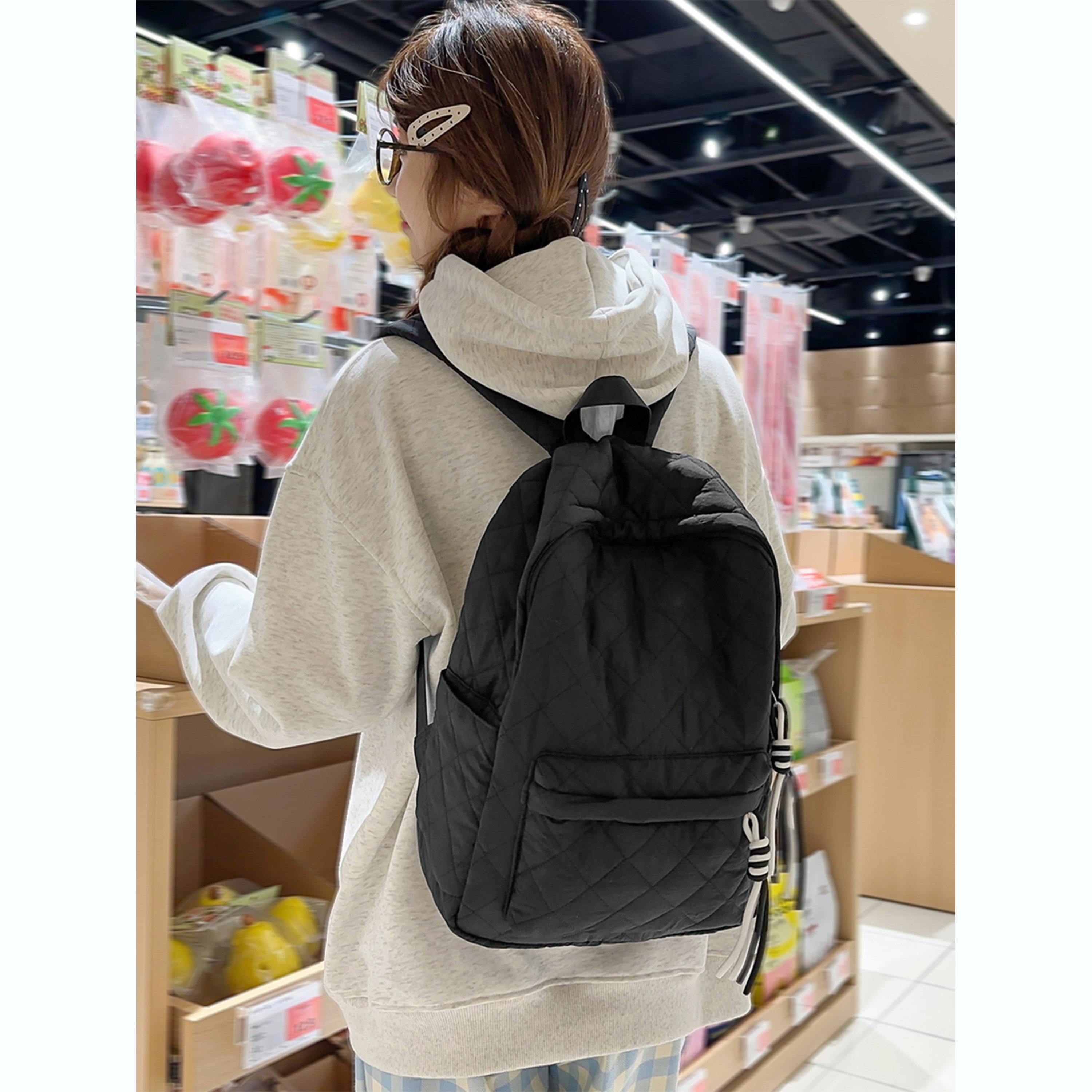 Take Two Black Quilted Zip Closure Backpack-women-bagsandwallets-backpacks-image-5
