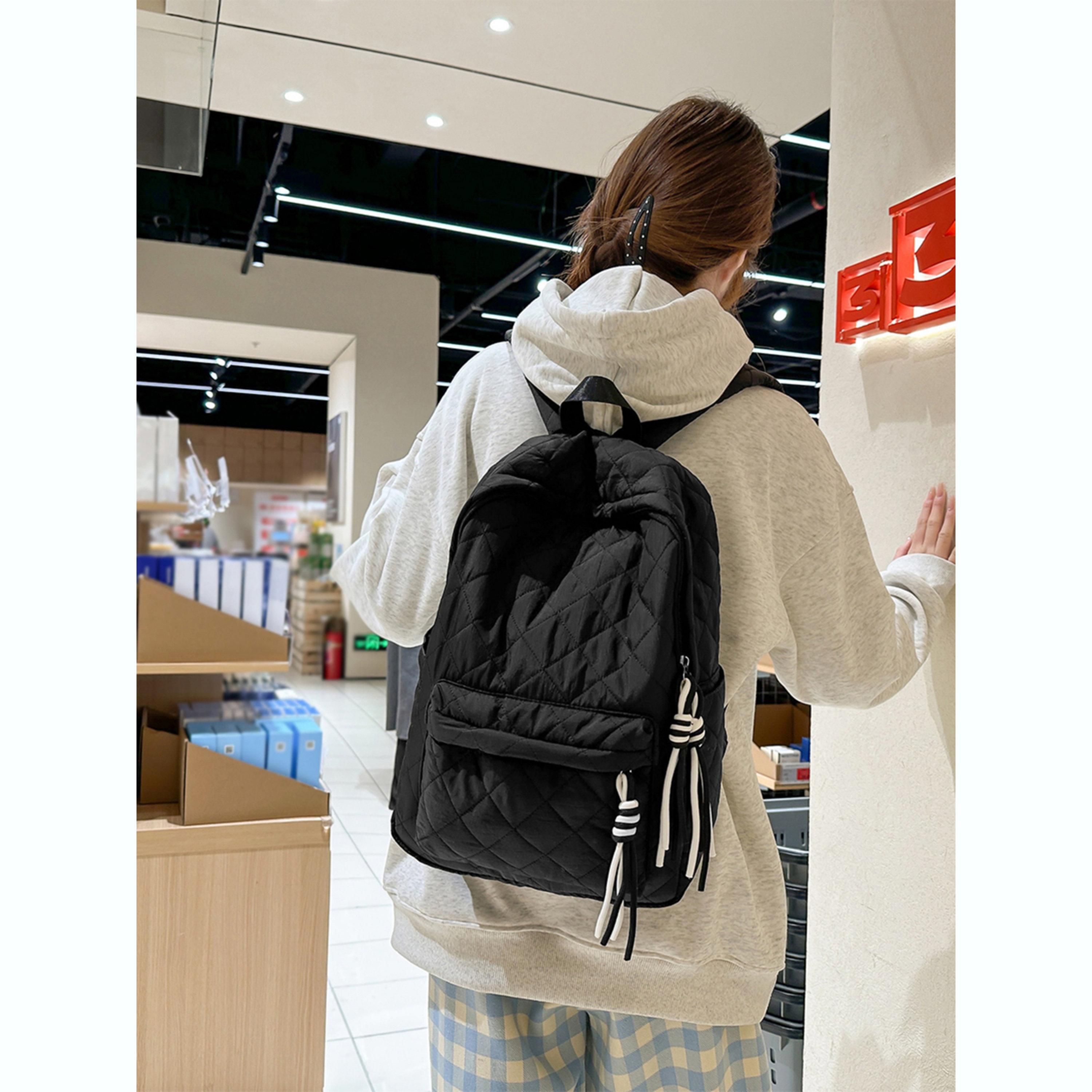 Take Two Black Quilted Zip Closure Backpack-women-bagsandwallets-backpacks-image-6