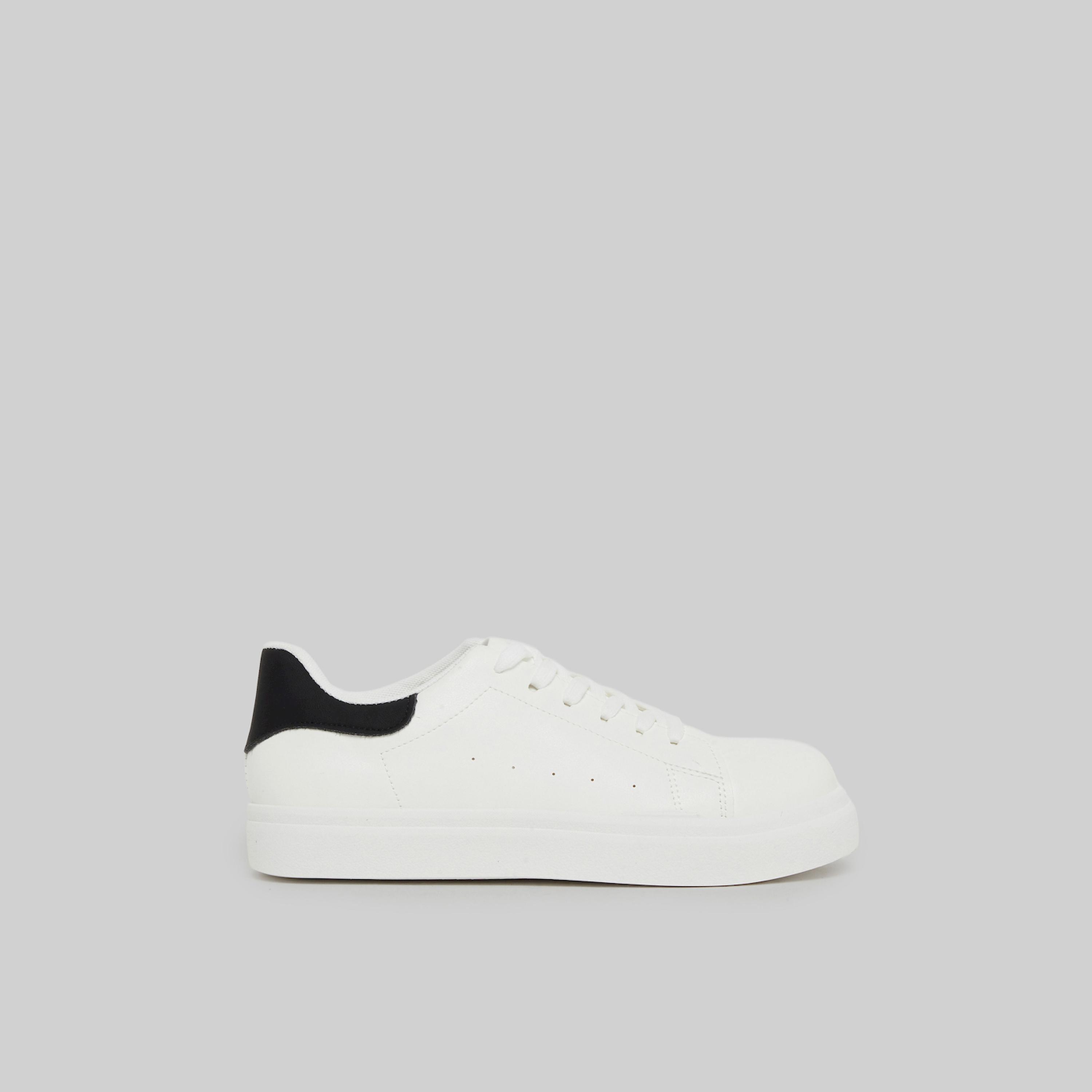Take Two White Lace-Up Sneakers-women-shoes-sneakers-image-2