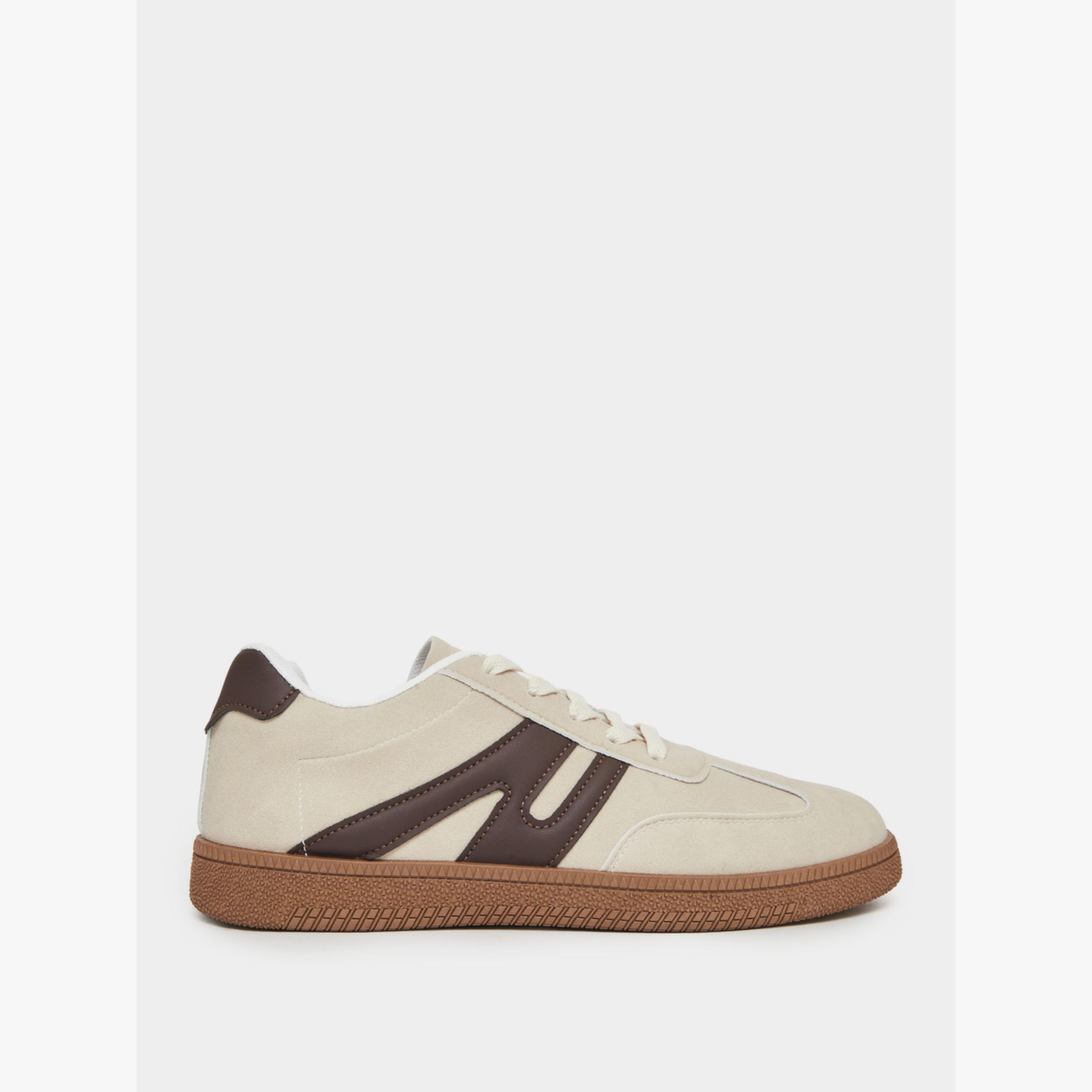 Take Two Panelled Suede Lace Up Sneakers-women-shoes-sneakers-image-2
