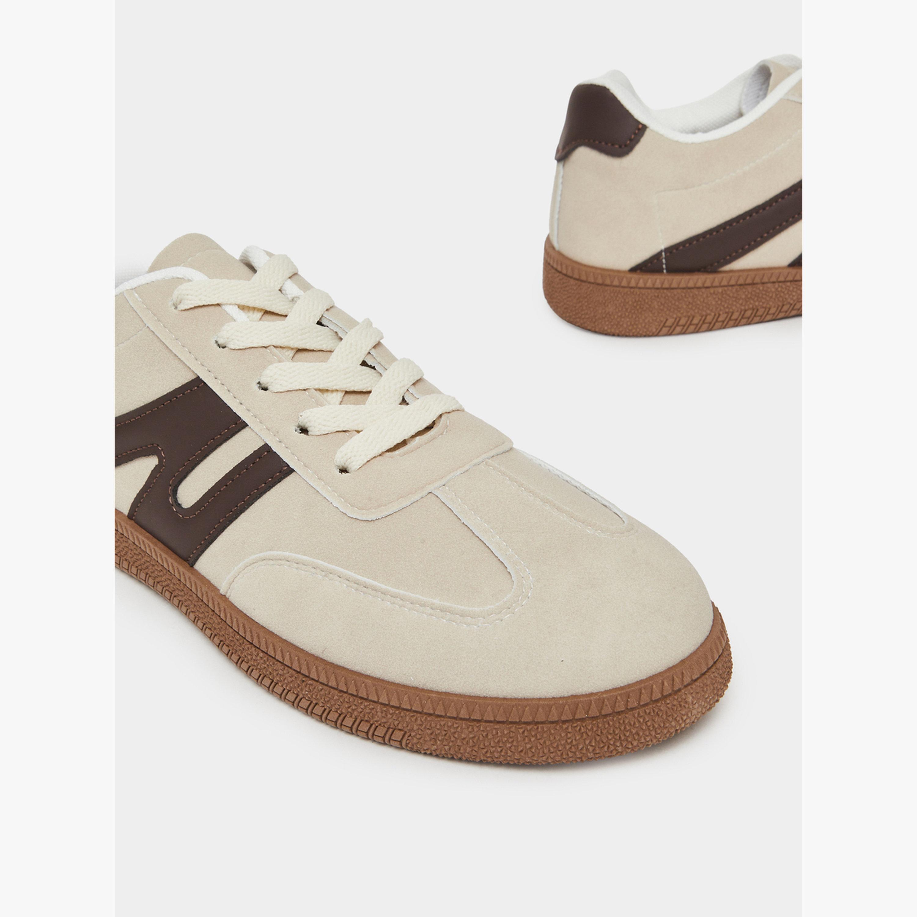 حذاء رياضي شمواه برباط وأجزاء متداخلة-women-shoes-sneakers-image-4