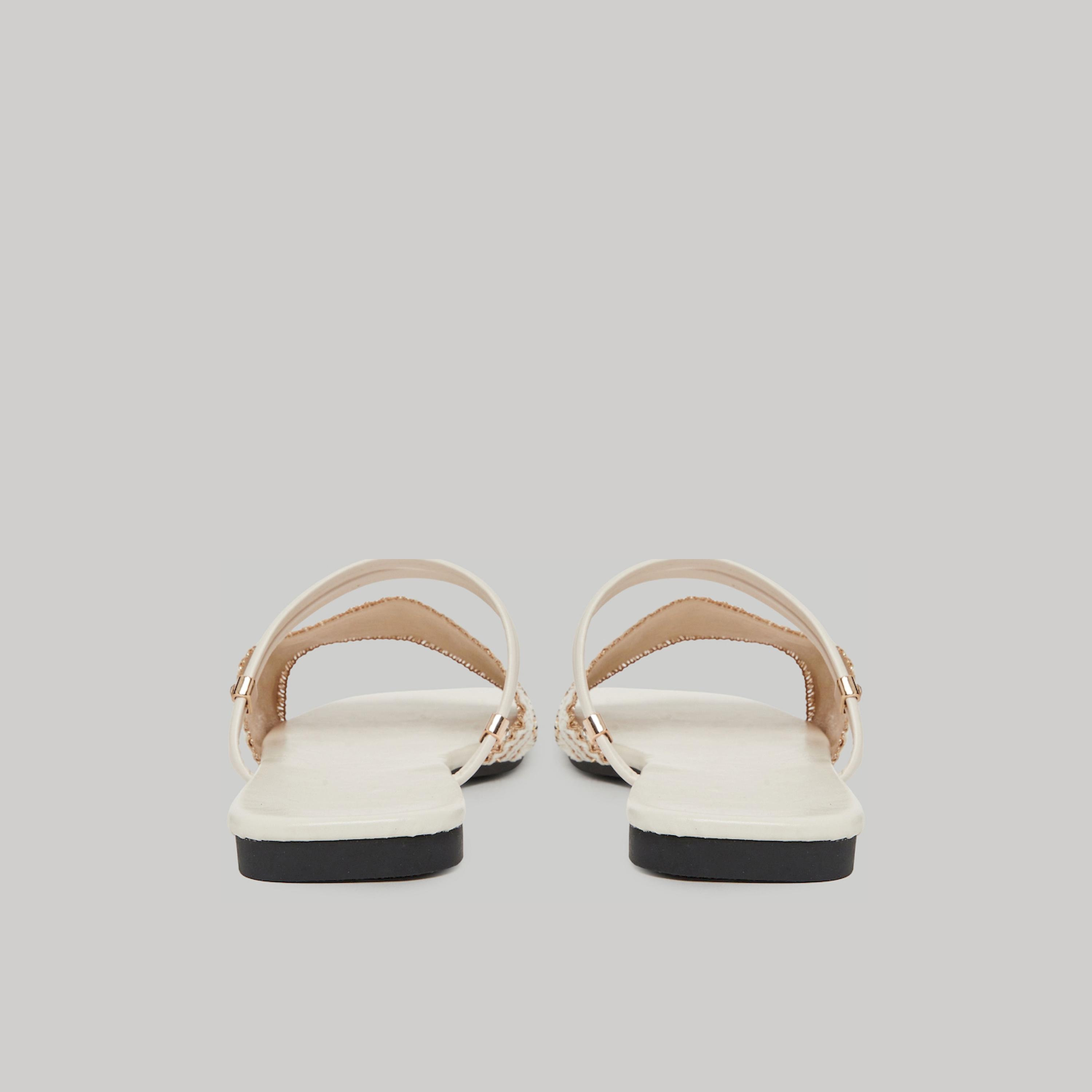 Take Two White Embroidered Slip-On Flat Sandals-women-shoes-sandals-flats-image-4