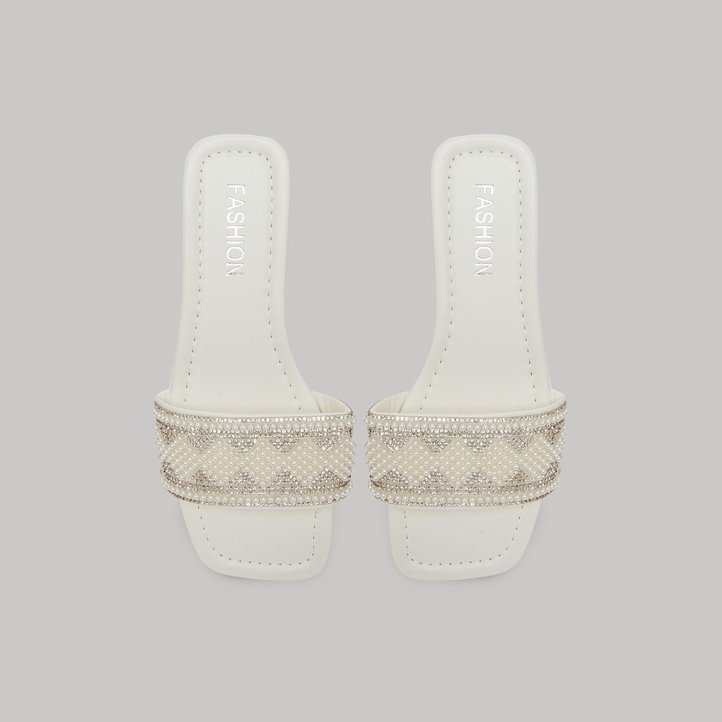 Take Two Pearl Embellished Slip-On Flat Sandals-women-shoes-sandals-flats-image-5