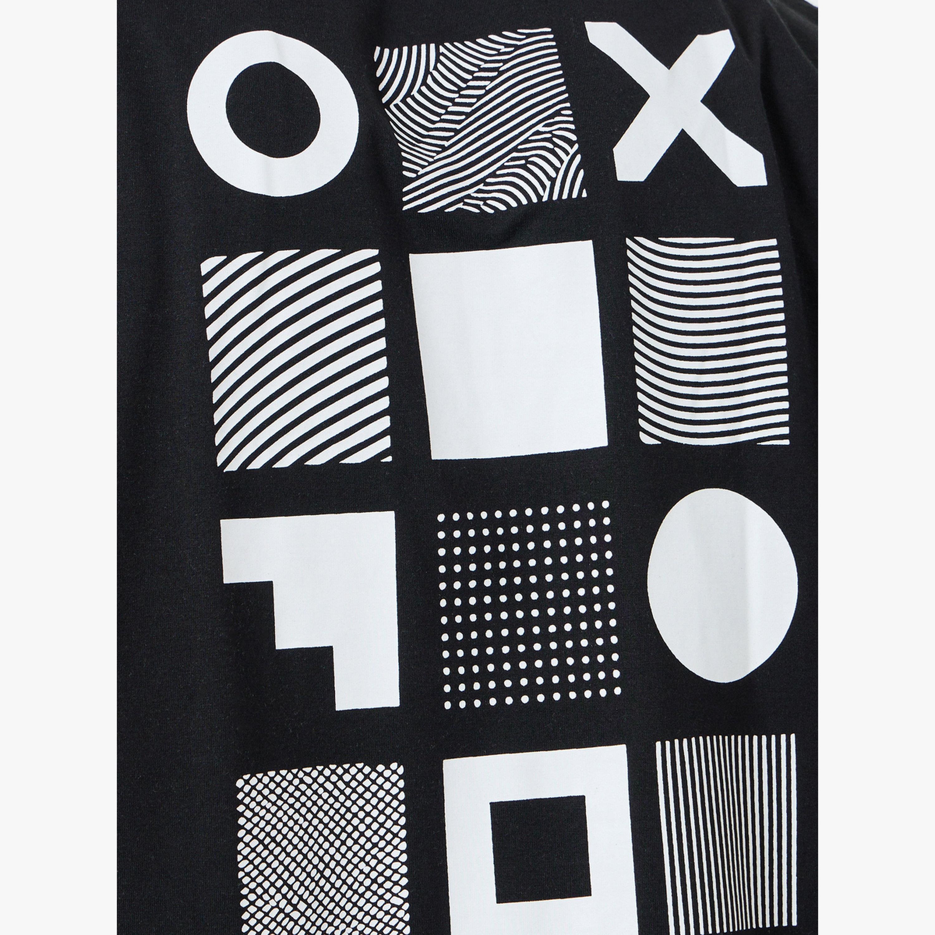 Styli Men Black Graphic Print Oversized T-Shirt-men-clothing-tshirtsandpolos-tshirts-image-5