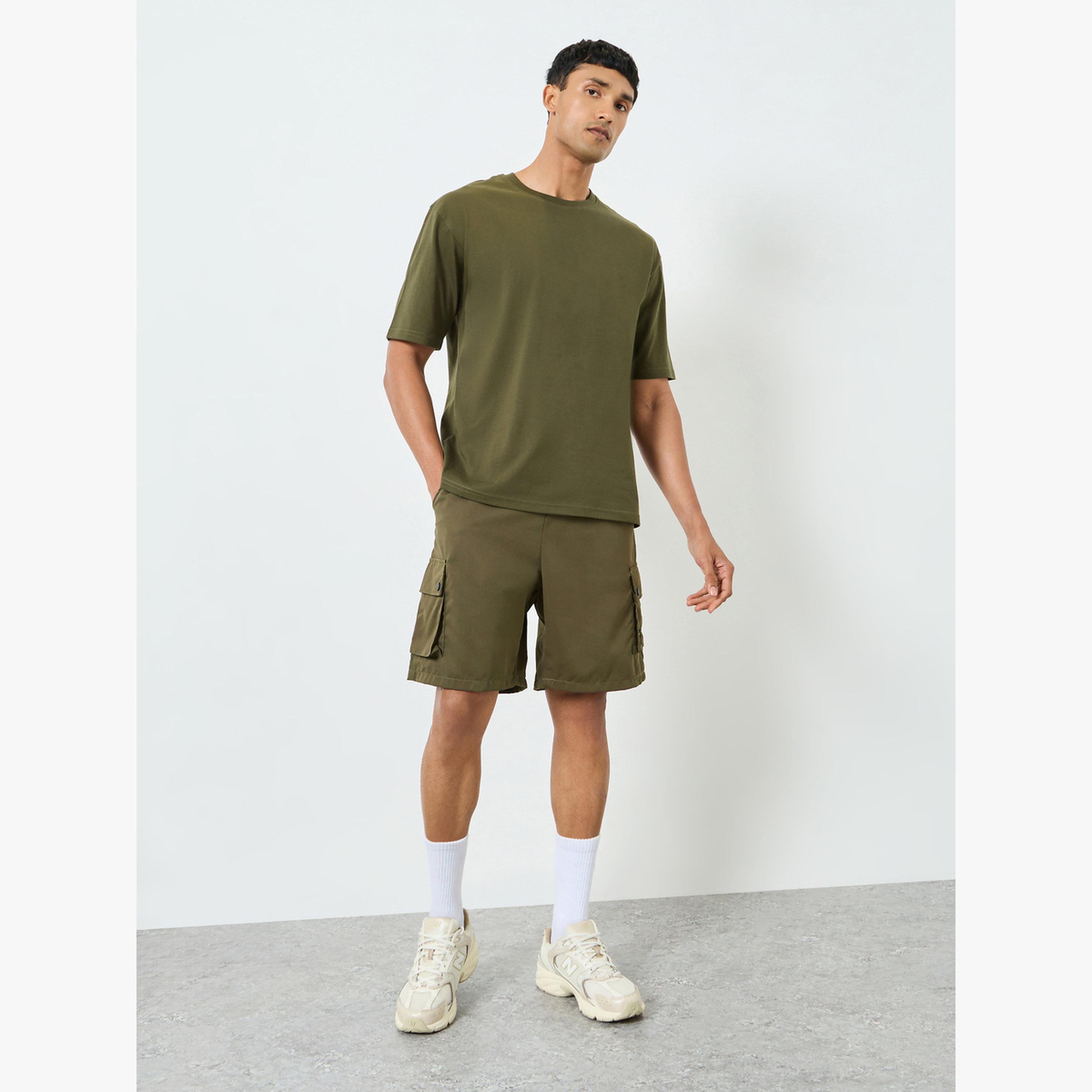 Styli Men Olive Graphic Print Oversized T-Shirt-men-clothing-tshirtsandpolos-tshirts-image-2