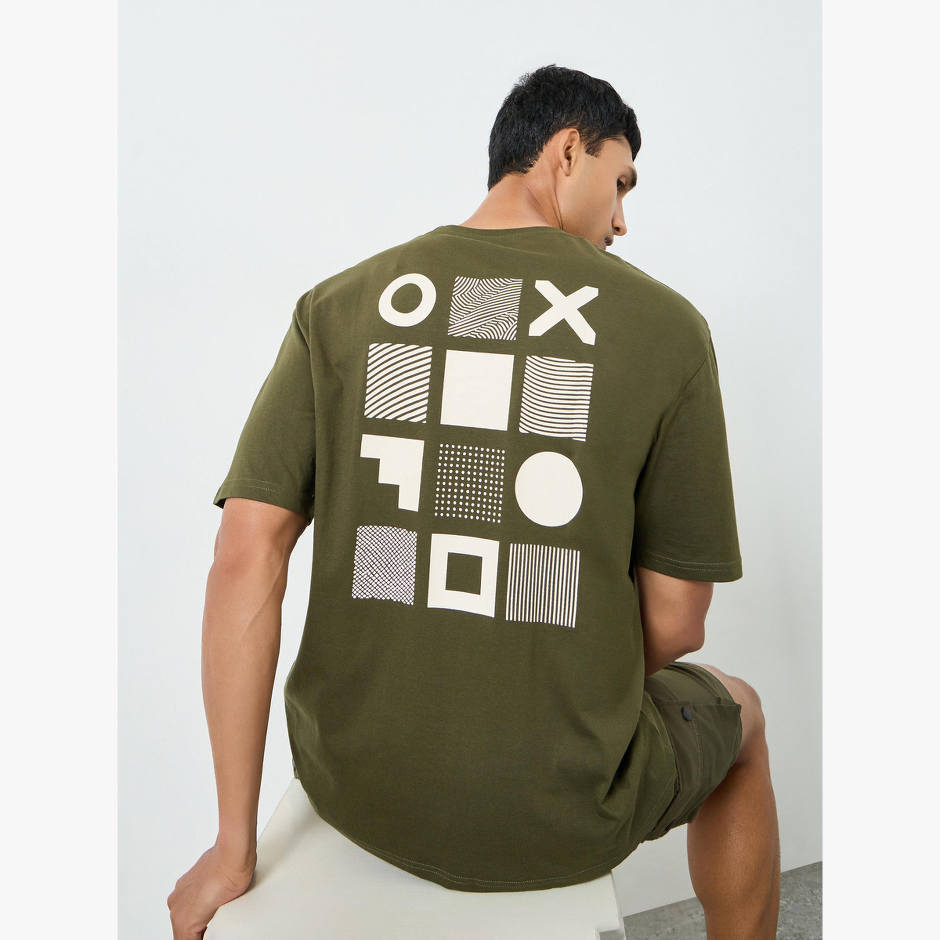 Styli Men Olive Graphic Print Oversized T-Shirt-men-clothing-tshirtsandpolos-tshirts-image-3