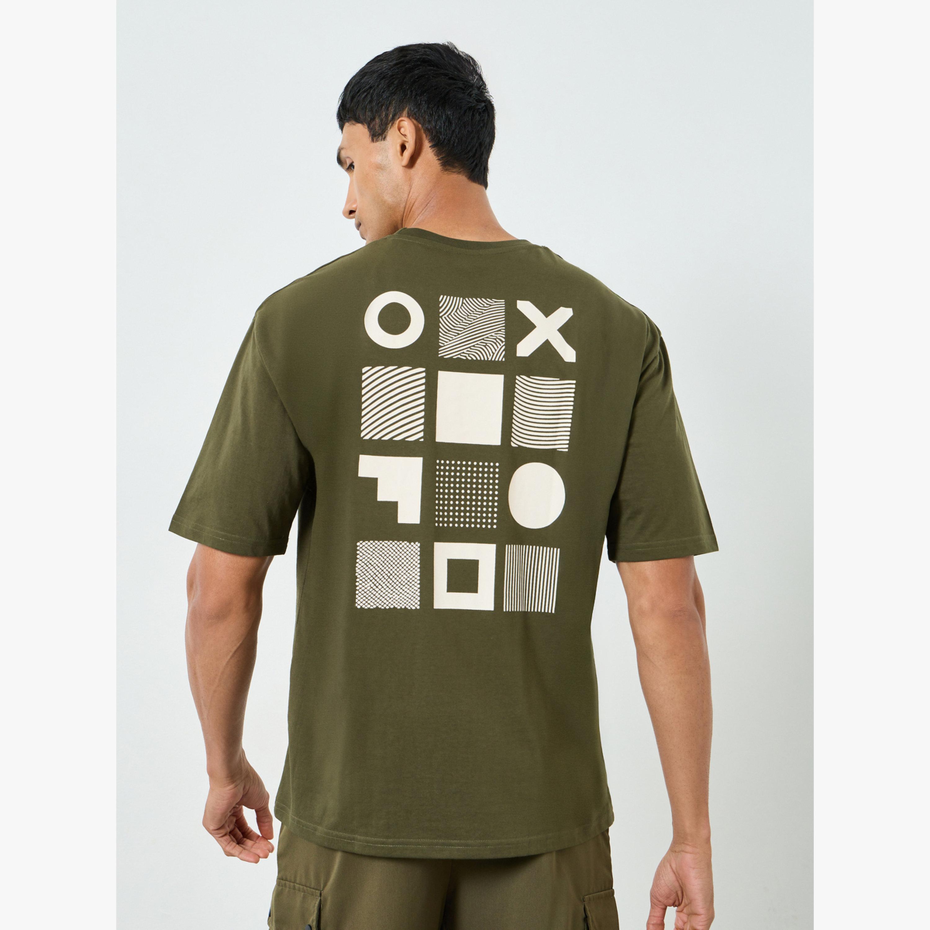 Styli Men Olive Graphic Print Oversized T-Shirt-men-clothing-tshirtsandpolos-tshirts-image-4