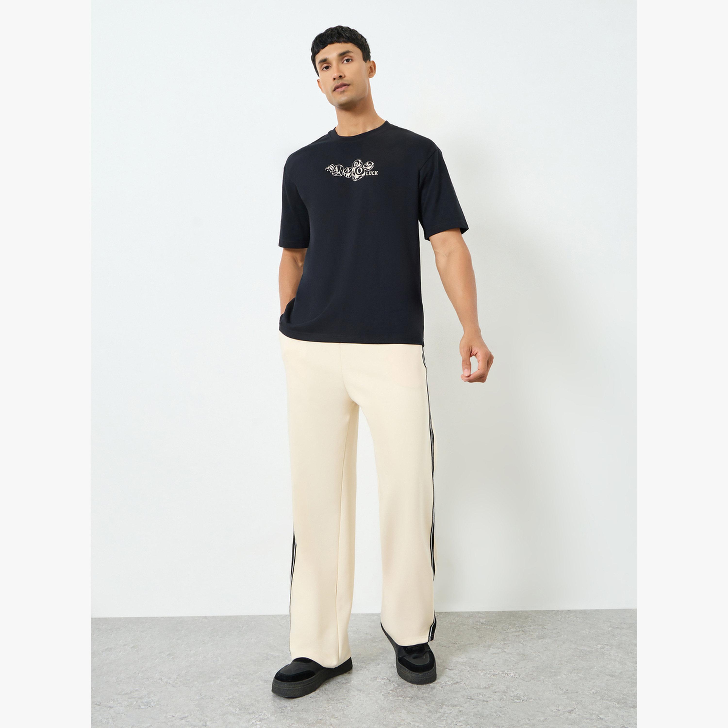 Styli Men Black Graphic Print Oversized T-Shirt-men-clothing-tshirtsandpolos-tshirts-image-2
