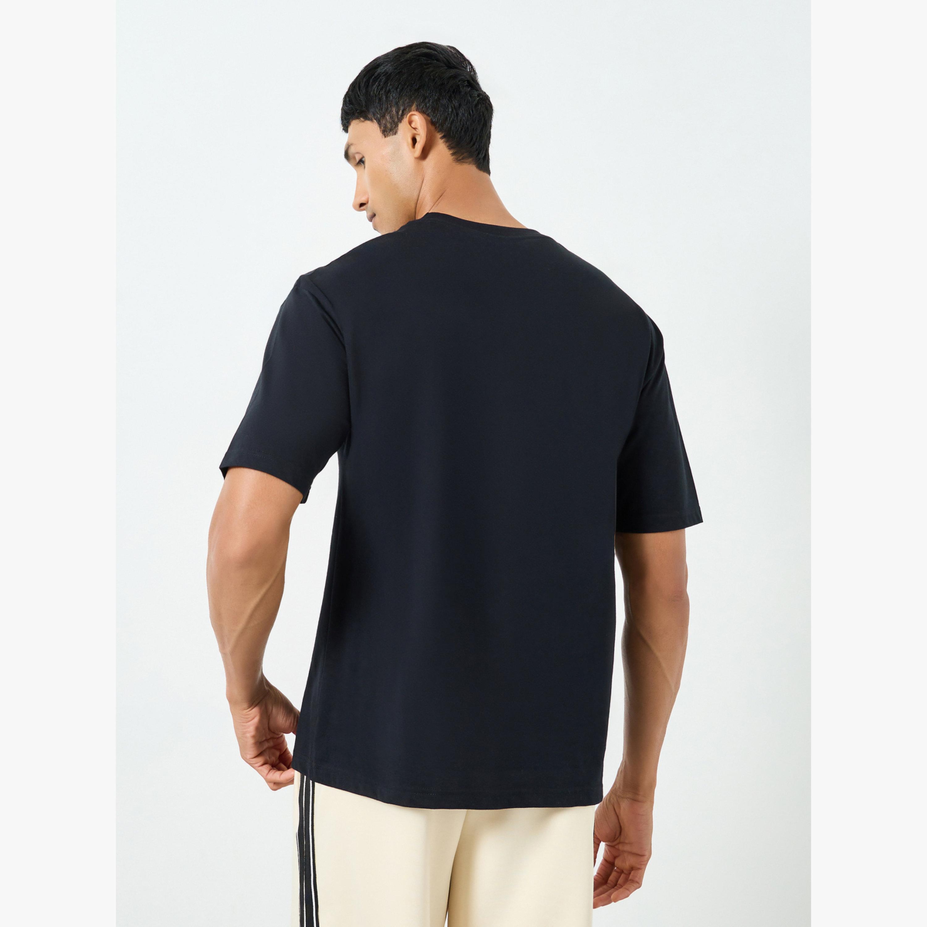 Styli Men Black Graphic Print Oversized T-Shirt-men-clothing-tshirtsandpolos-tshirts-image-3