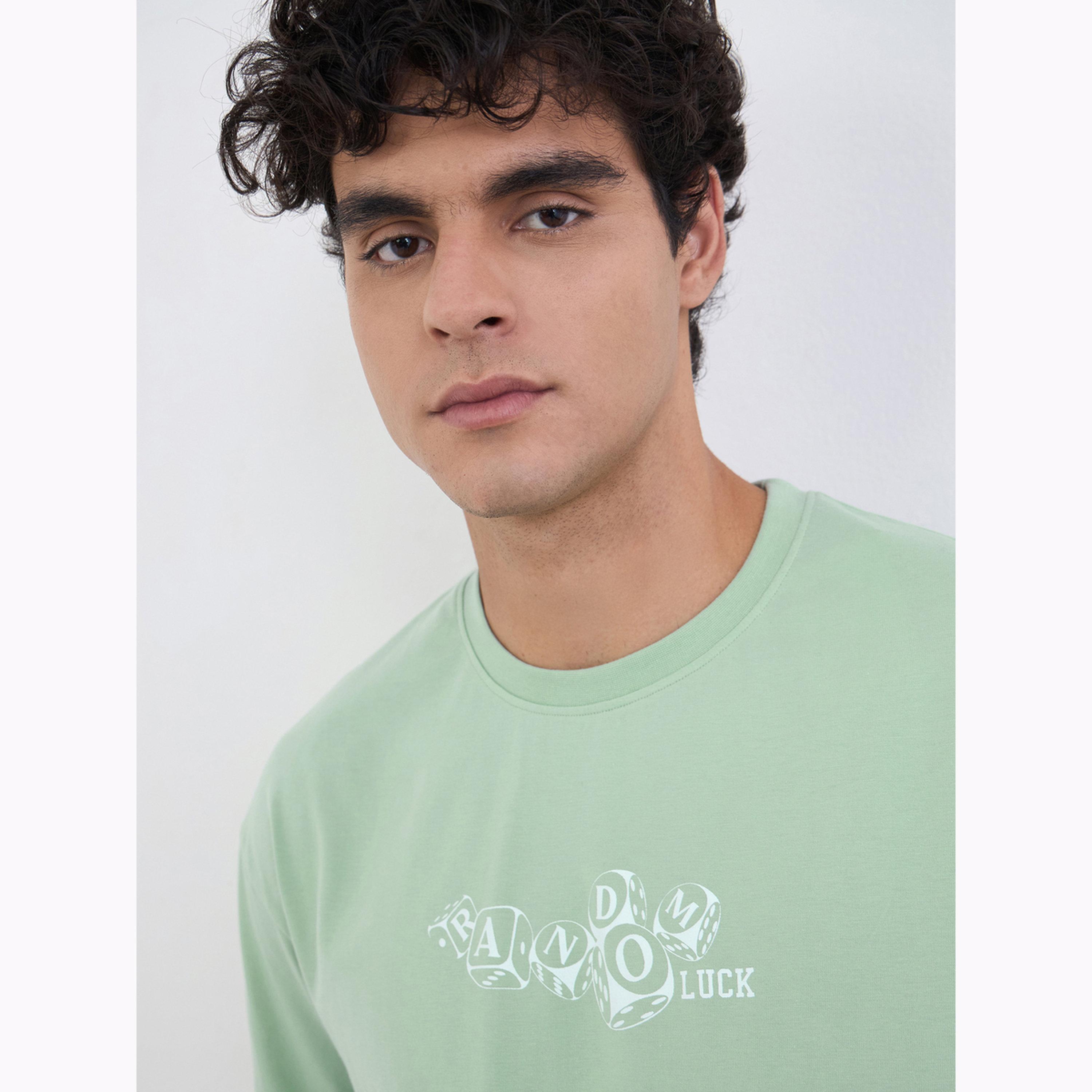 Styli Men Green Graphic Print Oversized Jersey T-Shirt-men-clothing-tshirtsandpolos-tshirts-image-5