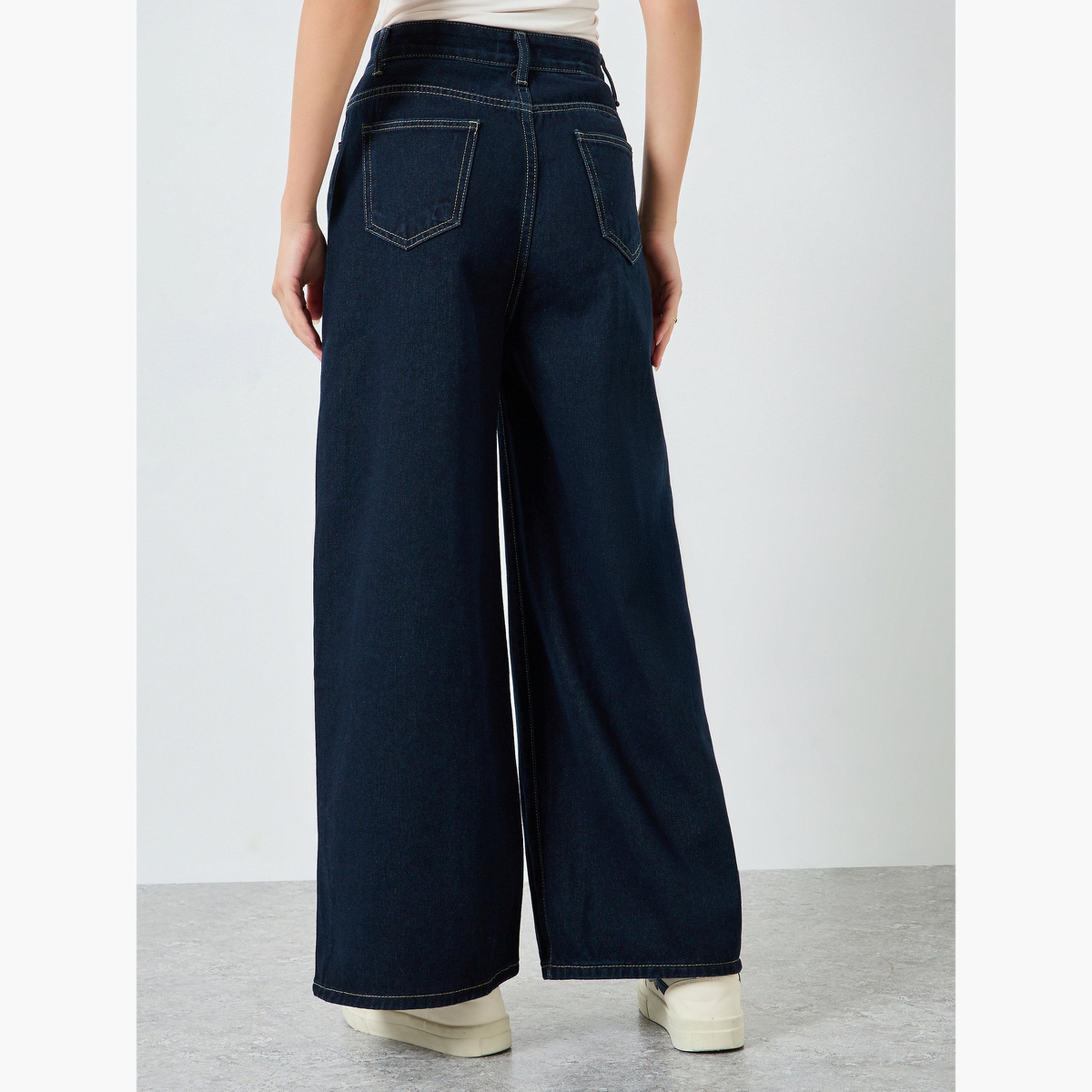 جينز نسائي ساق واسعة وخصر متوسط-women-clothing-bottoms-jeans-image-3