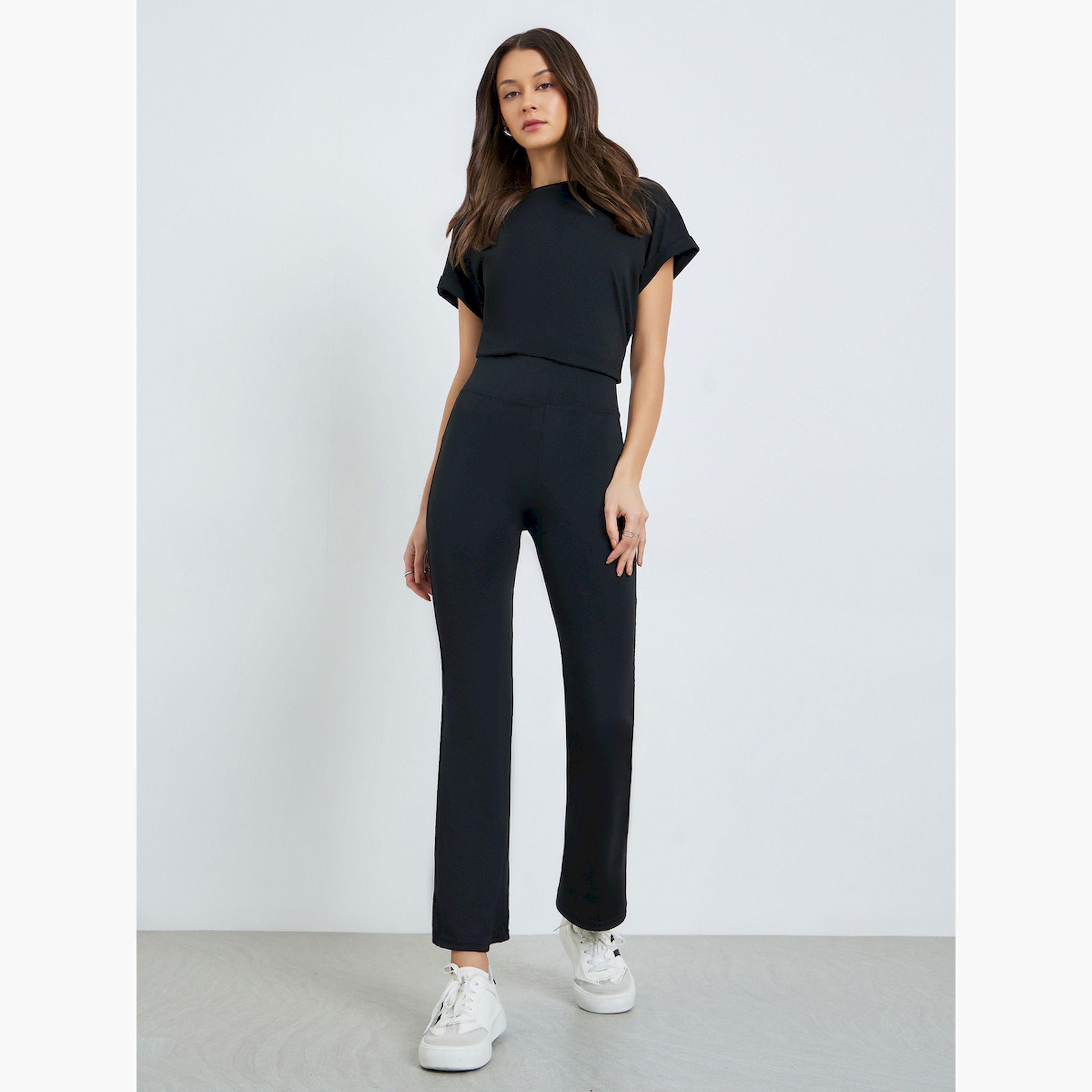 بنطال ليقنز سادة بقصة واسعة من الأسفل-women-clothing-bottoms-leggings-image-2