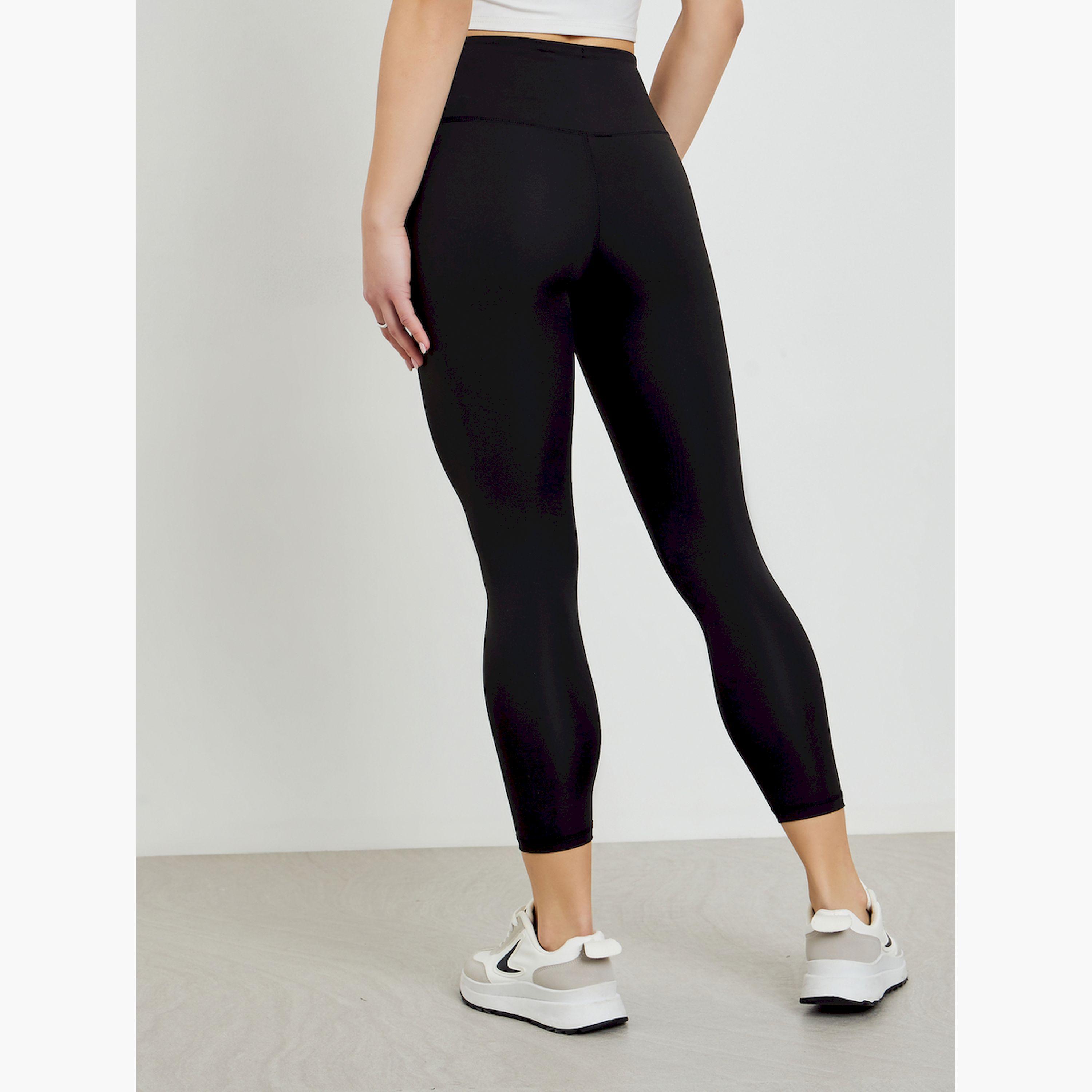 Styli Black Solid High Rise Leggings-women-clothing-bottoms-leggings-image-5