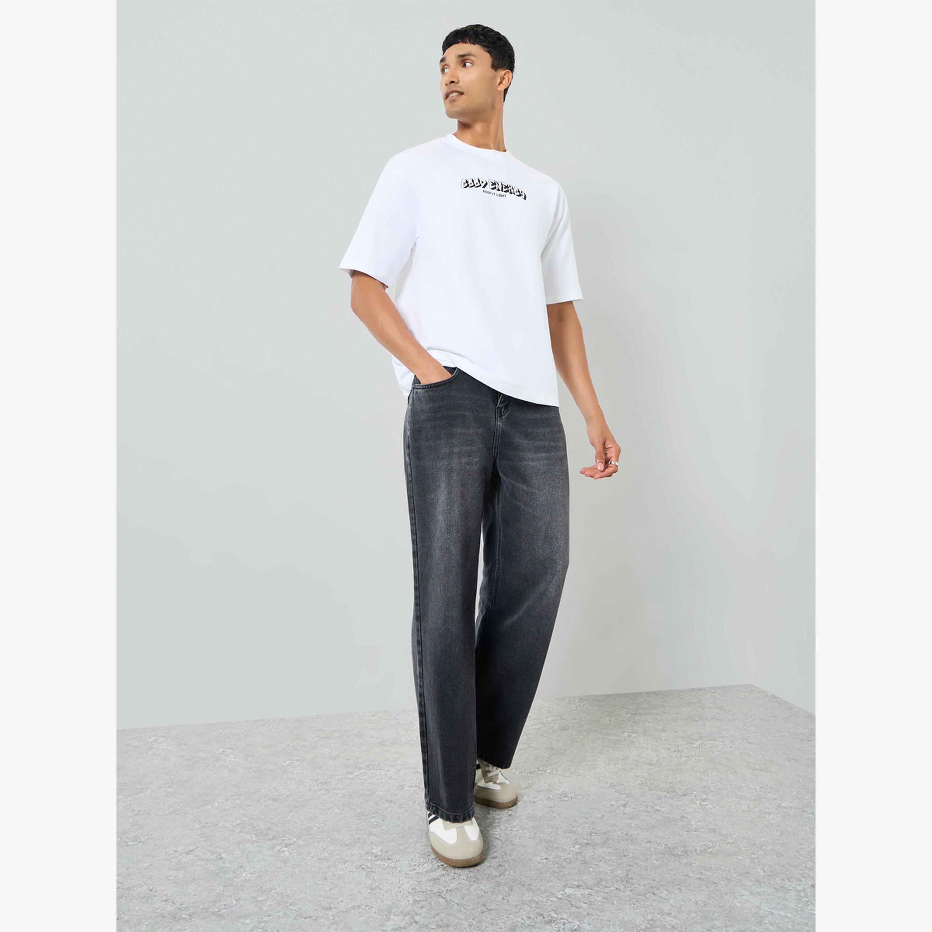 Styli Men White Graphic Print Cotton Oversized T-Shirt-men-clothing-tshirtsandpolos-tshirts-image-2