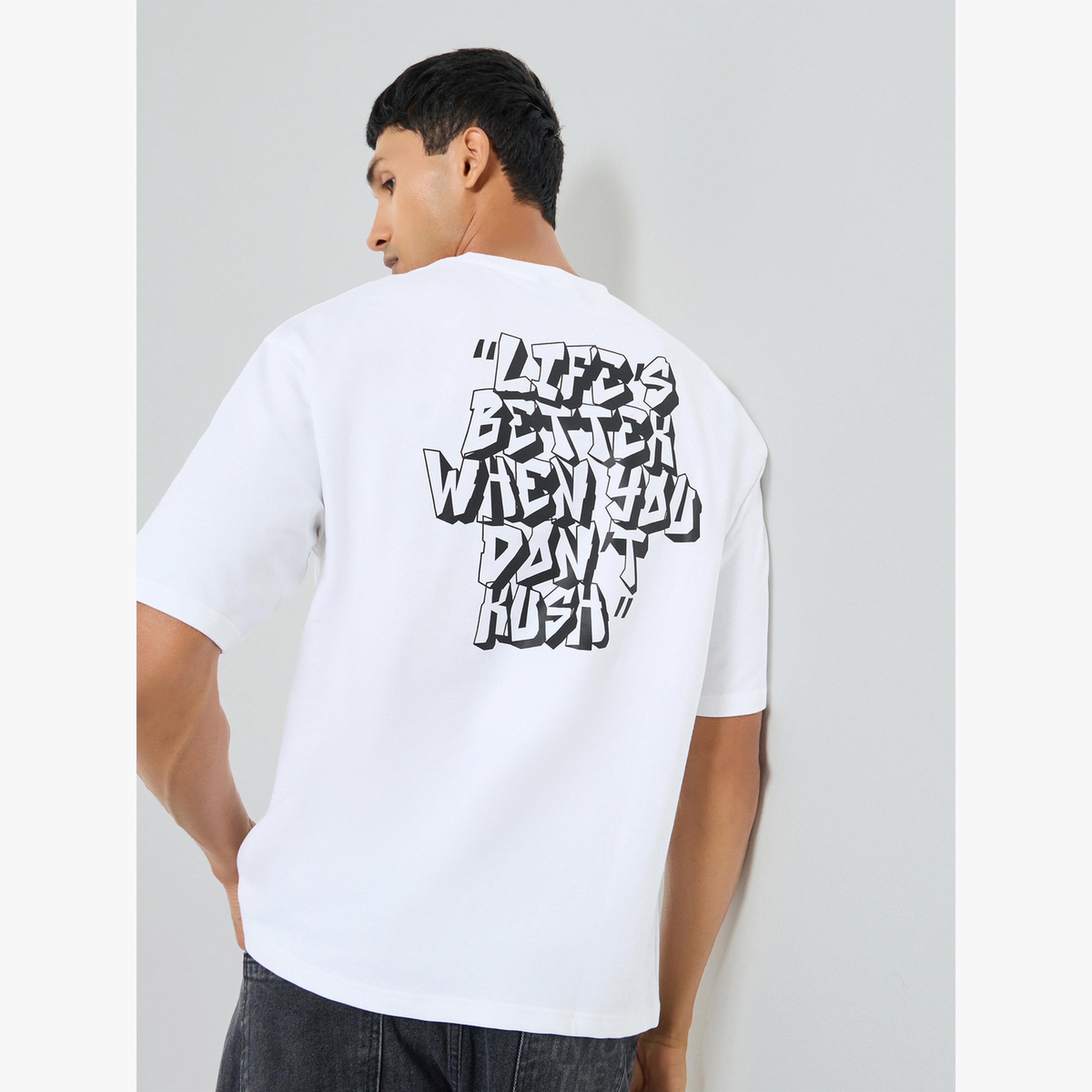 Styli Men White Graphic Print Cotton Oversized T-Shirt-men-clothing-tshirtsandpolos-tshirts-image-3