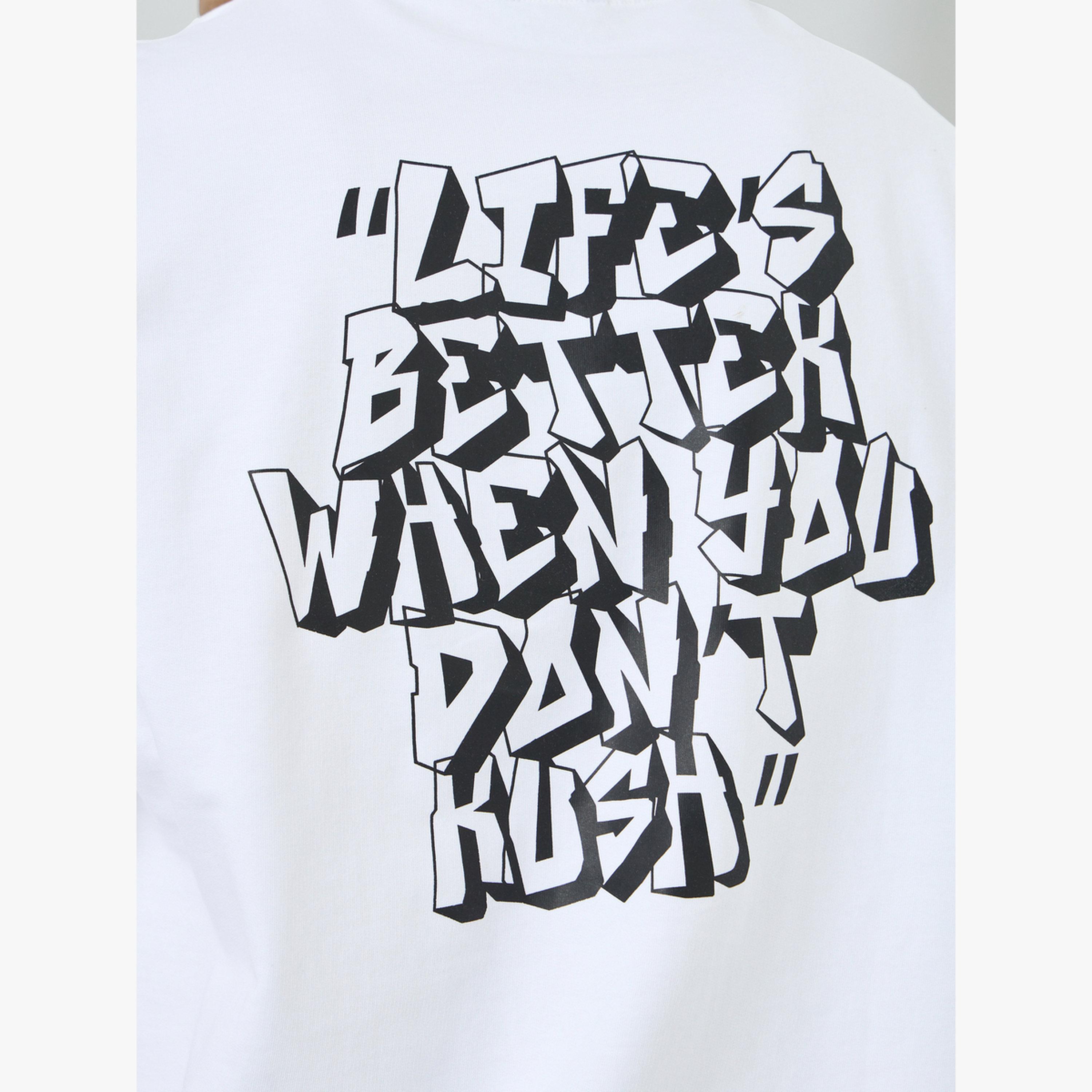 Styli Men White Graphic Print Cotton Oversized T-Shirt-men-clothing-tshirtsandpolos-tshirts-image-4
