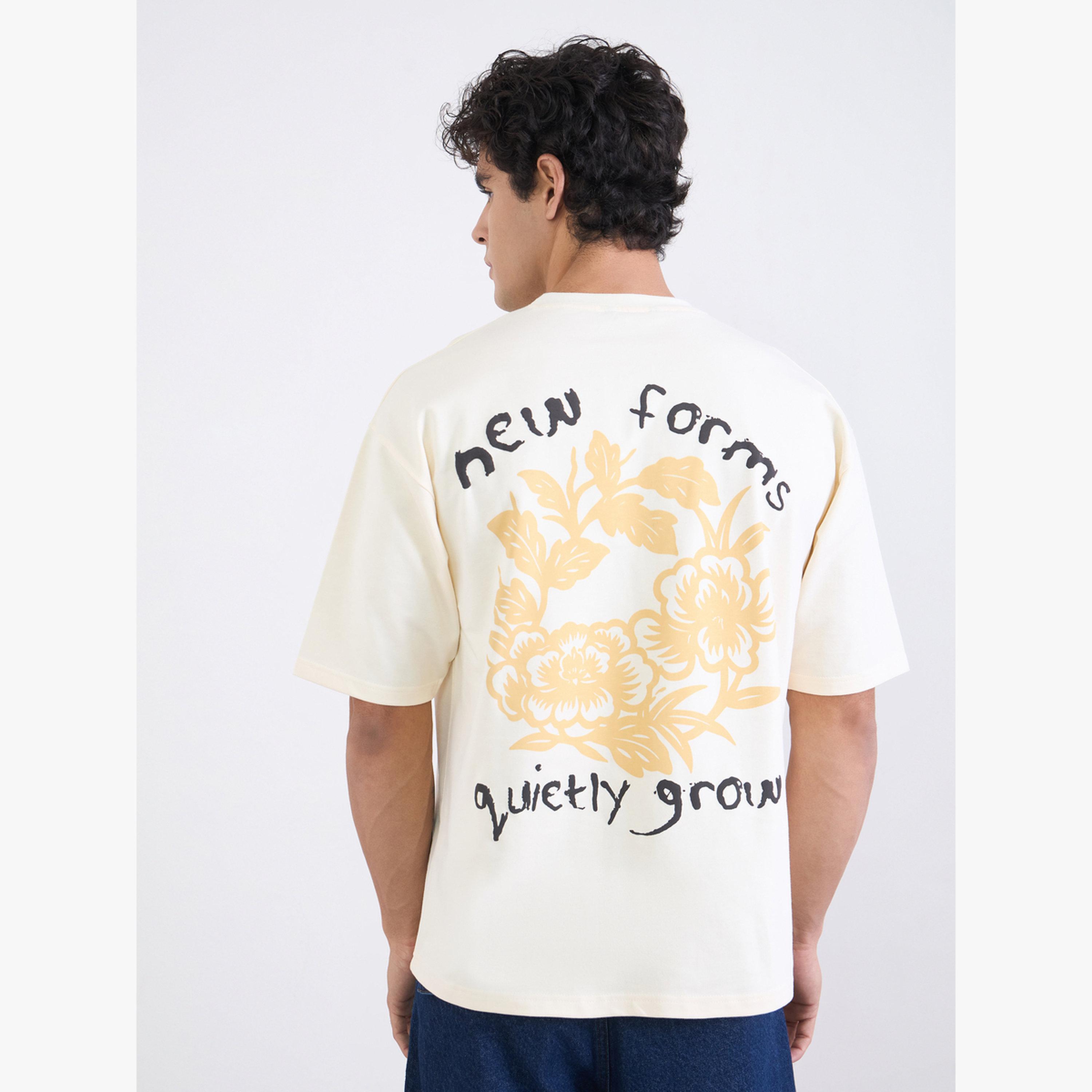 تيشيرت فضفاض قطن بطبعة خلفية للرجال-men-clothing-tshirtsandpolos-tshirts-image-4