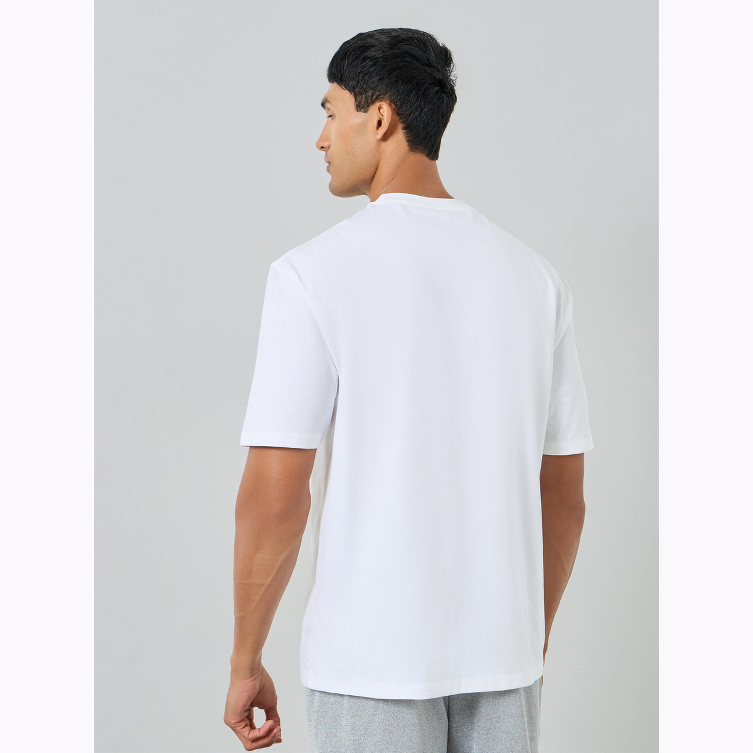 تيشيرت قطن بياقة دائرية وقصة مريحة للرجال-men-clothing-tshirtsandpolos-tshirts-image-4