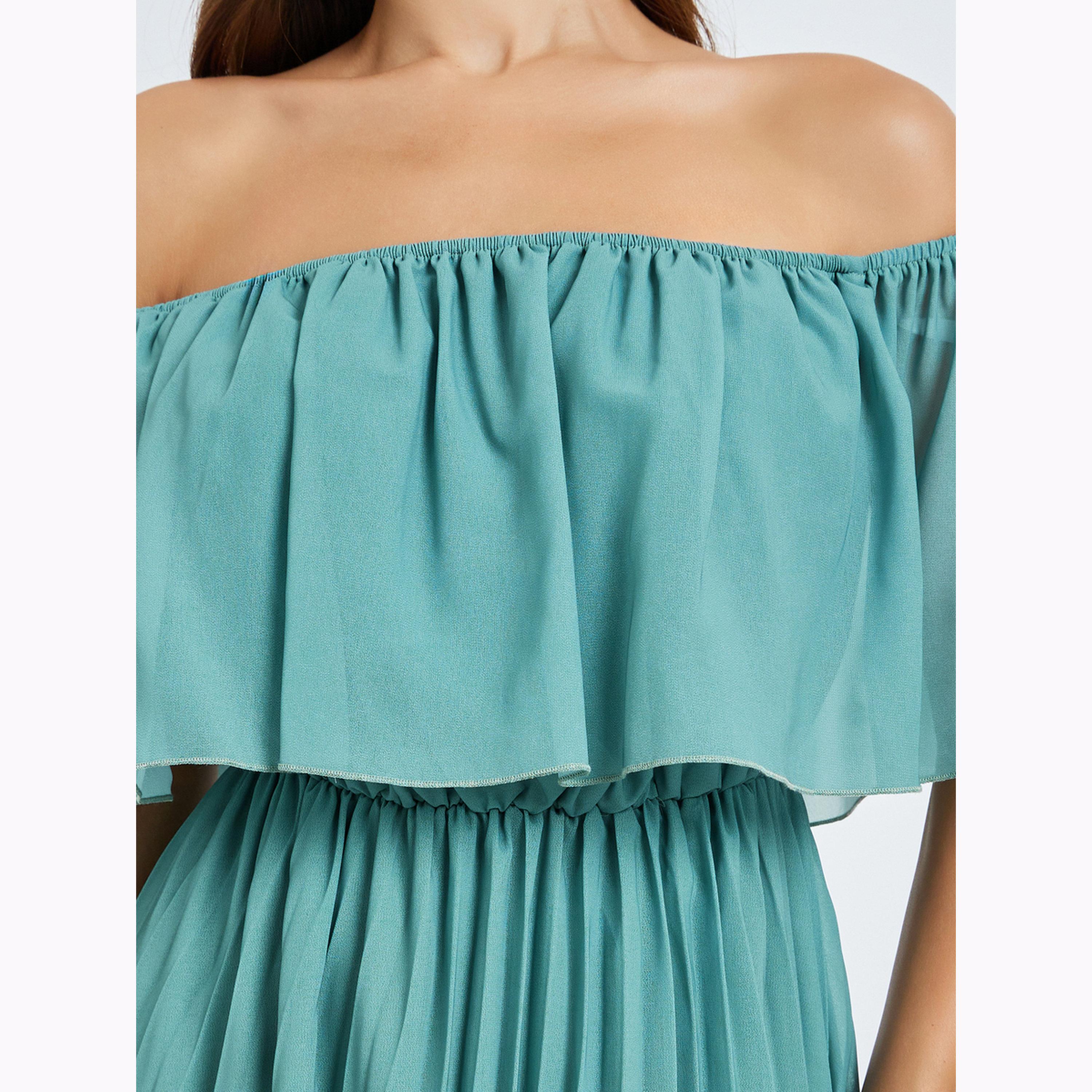 فستان طويل بأكتاف مكشوفة وطبعة زهور-women-clothing-dresses-image-5