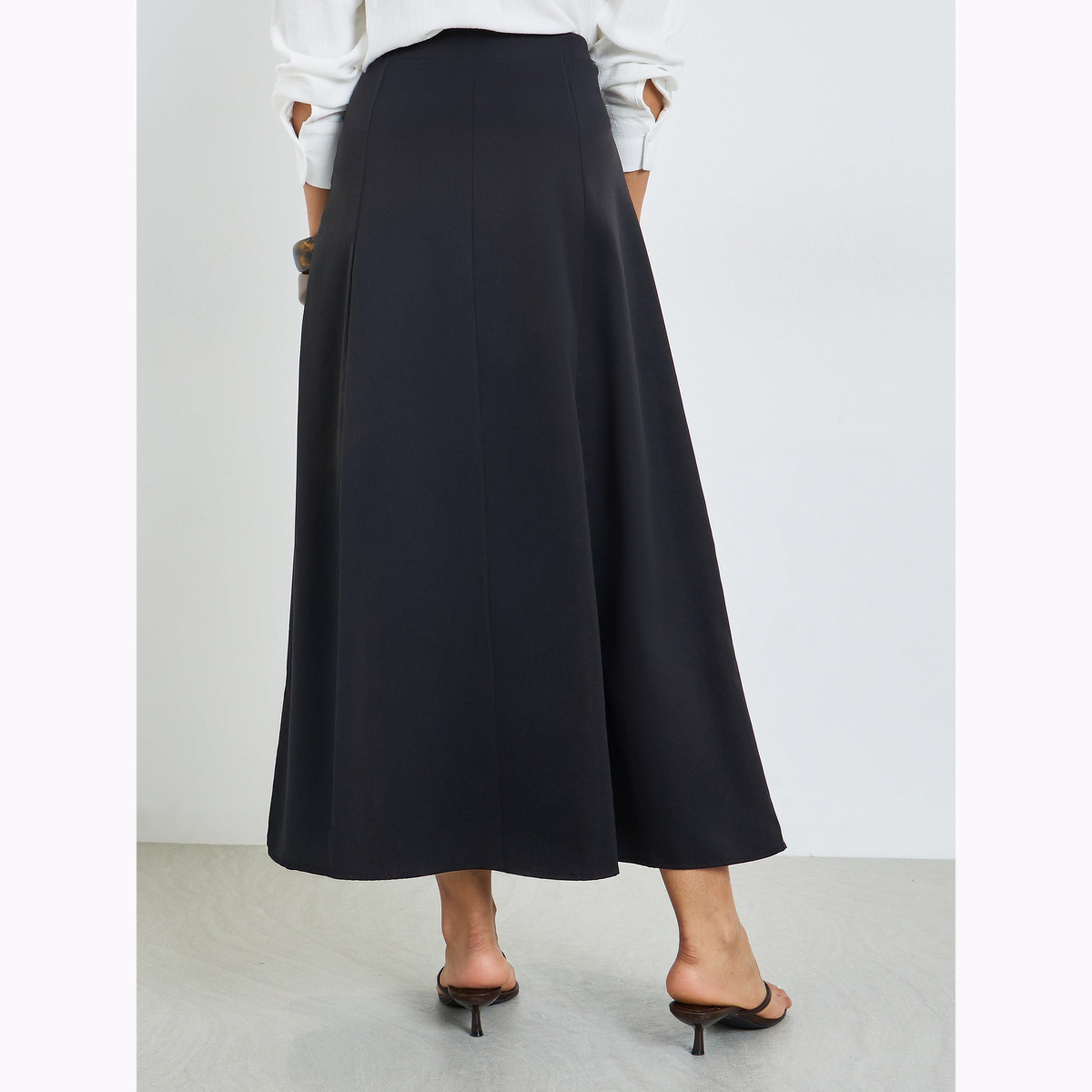 تنورة طويلة سادة بحافة واسعة-women-clothing-bottoms-skirts-image-4