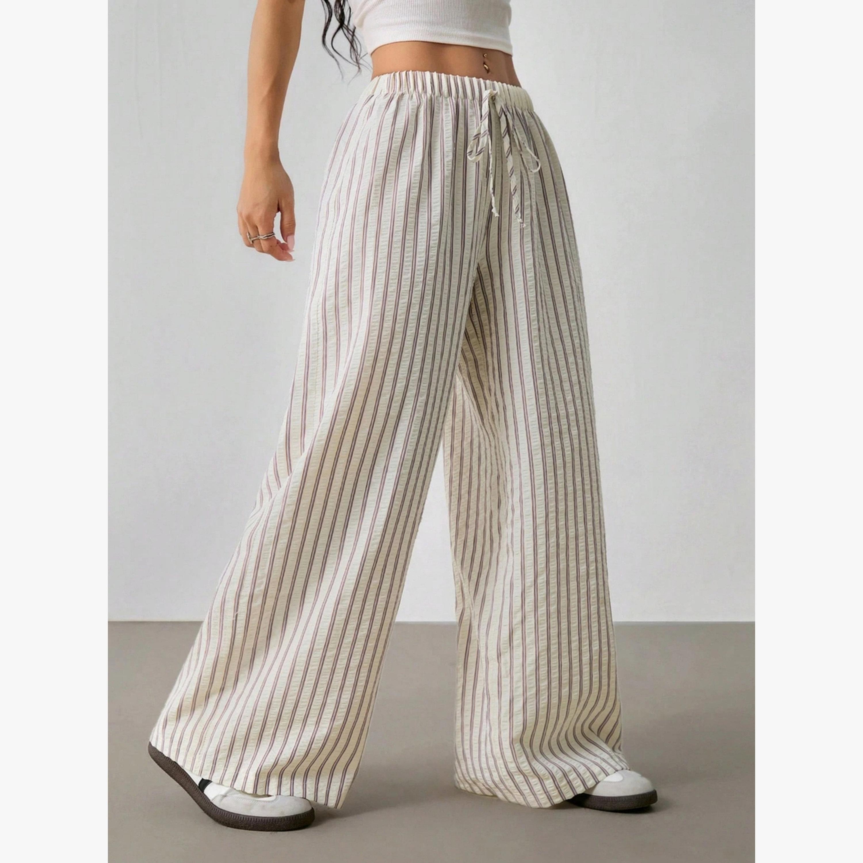 بنطال بأرجل واسعة ومخطط-women-clothing-bottoms-joggers-image-4