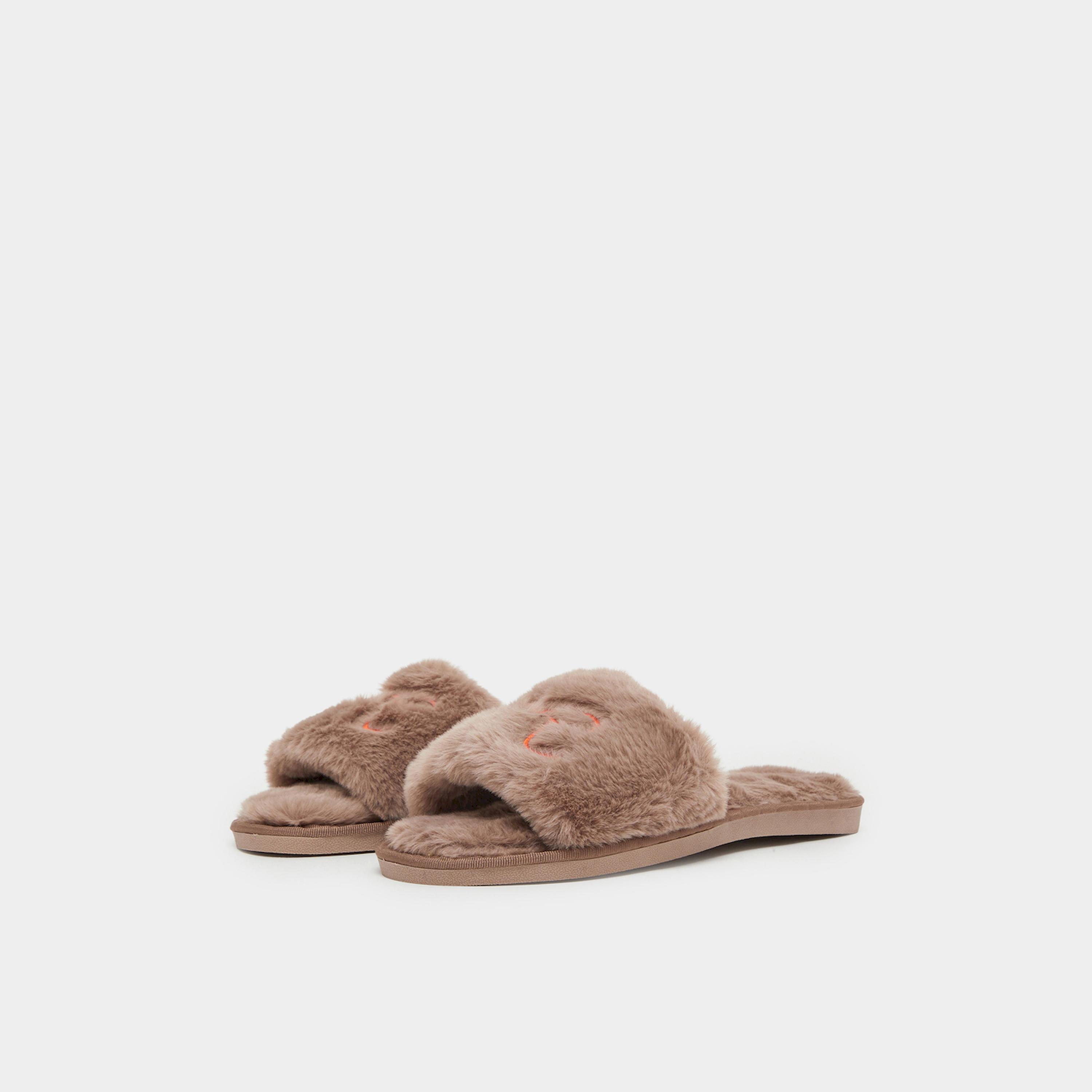 Styli Fuzzy Embroidered Bow Bedroom Slippers-women-shoes-bedroomslippers-image-1