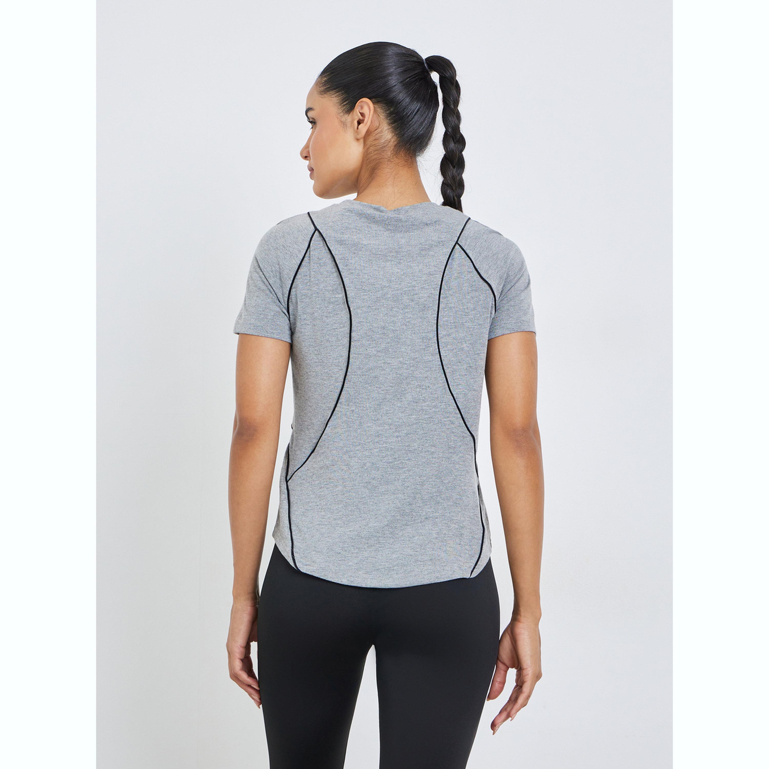 بلوزة رمادي ميلانج بتفاصيل درزات مباينة-sports-women-clothing-tshirtsandvests-image-3