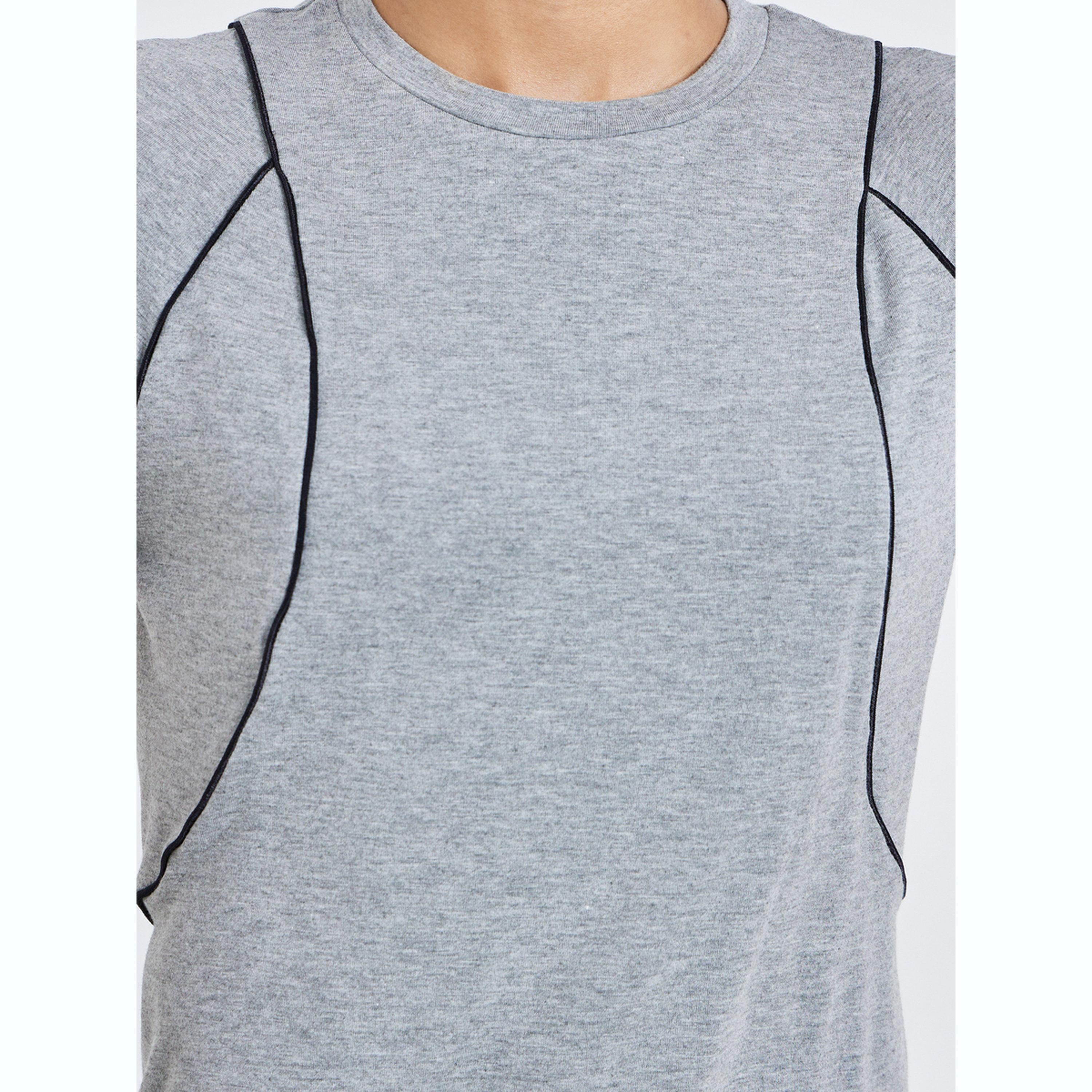 بلوزة رمادي ميلانج بتفاصيل درزات مباينة-sports-women-clothing-tshirtsandvests-image-4