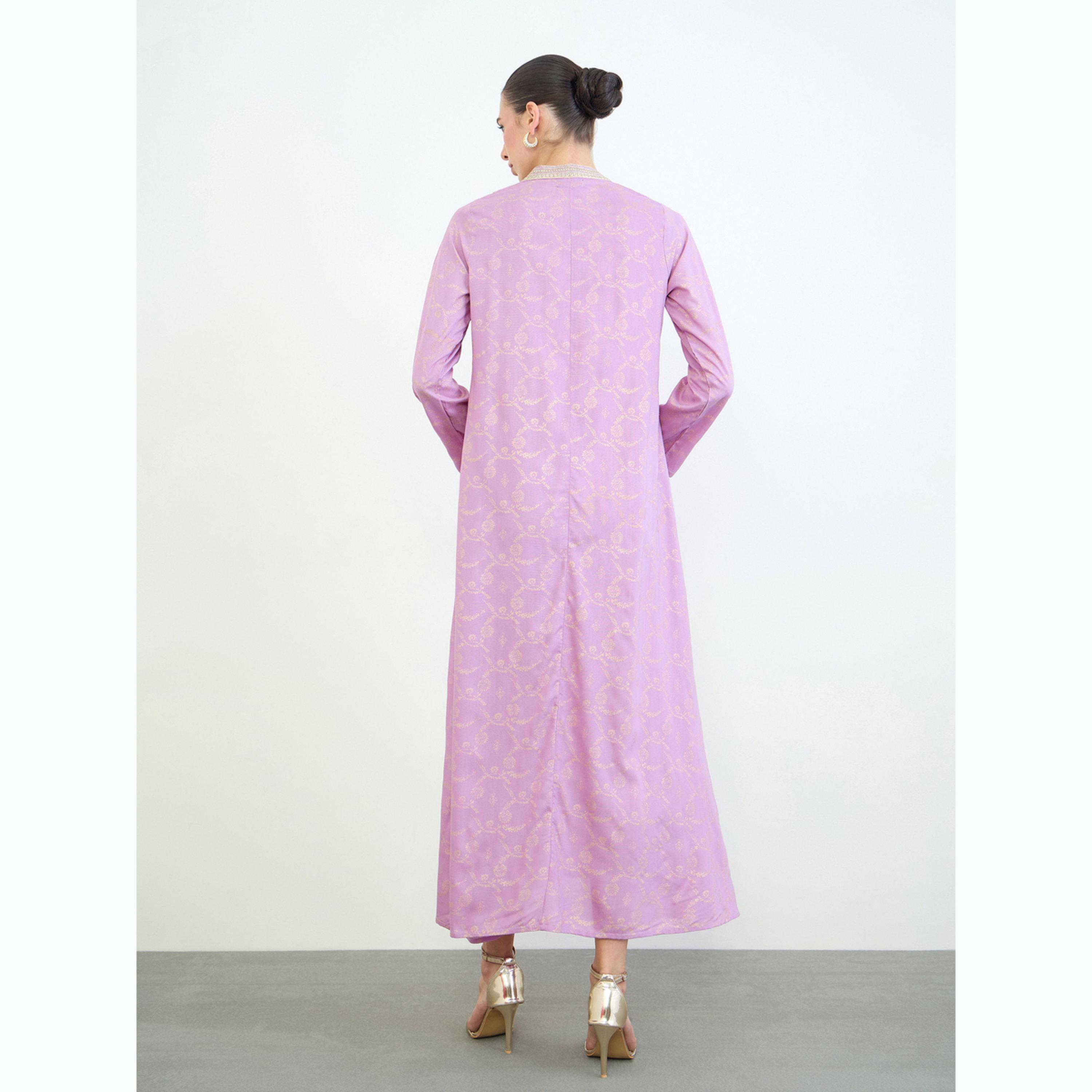 جلابية طويلة مطبعة بالكامل مع تفاصيل مُطرّزة-women-arabicclothing-jalabiyas-image-4