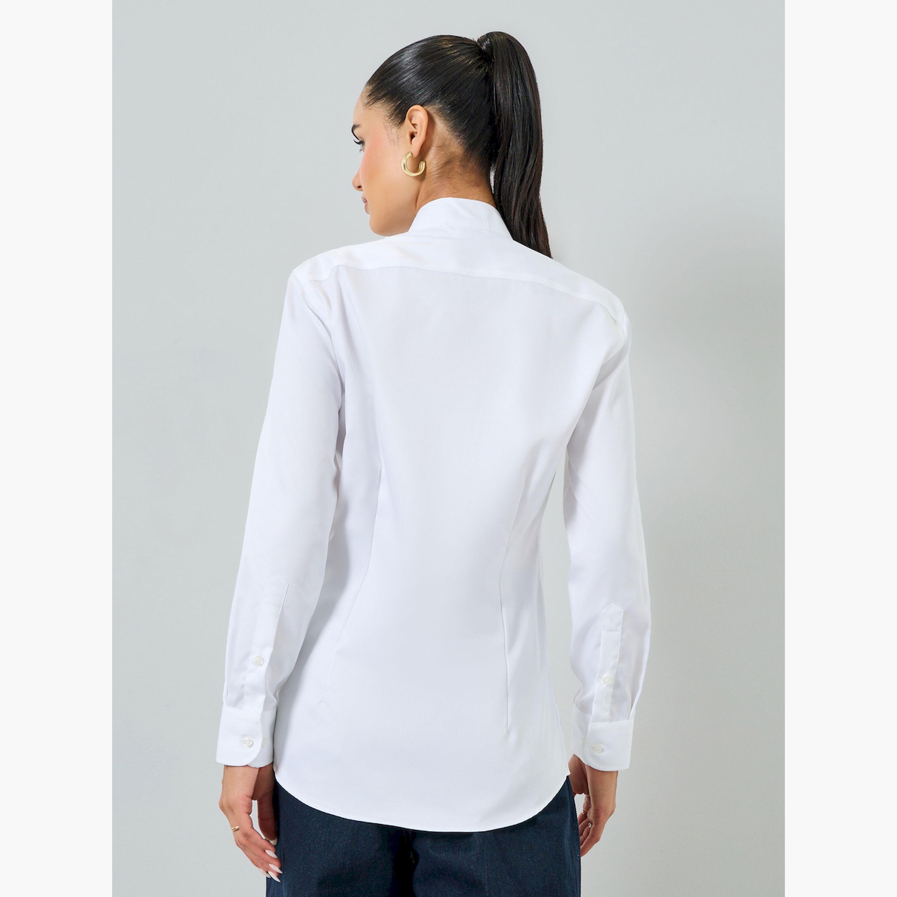 بلوزة أبيض أكمام طويلة بأزرار-women-clothing-shirtsandblouses-shirts-image-3