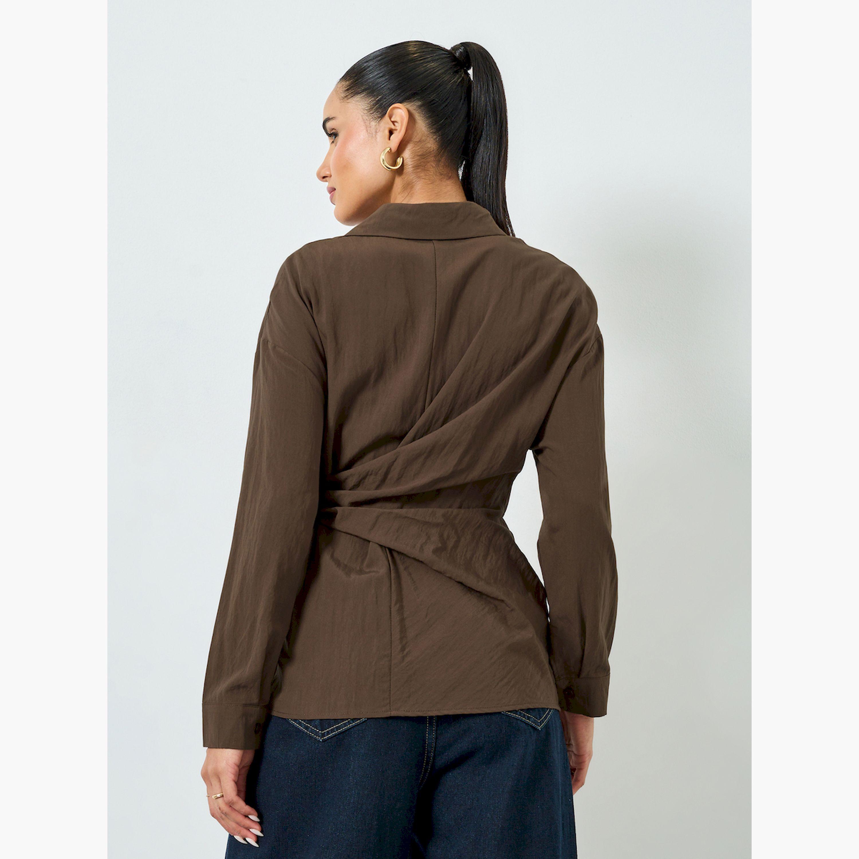 بلوزة لف بأكمام طويلة-women-clothing-shirtsandblouses-blouses-image-4