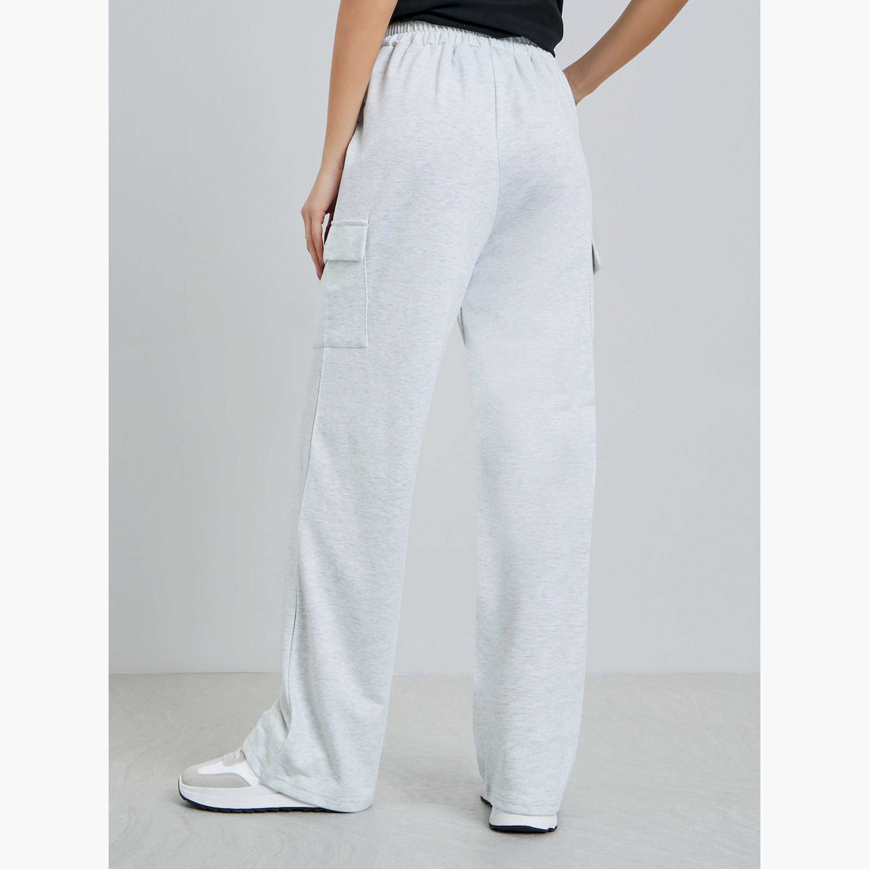 Styli Grey Wide Leg Joggers with Pockets-women-clothing-bottoms-joggers-image-4