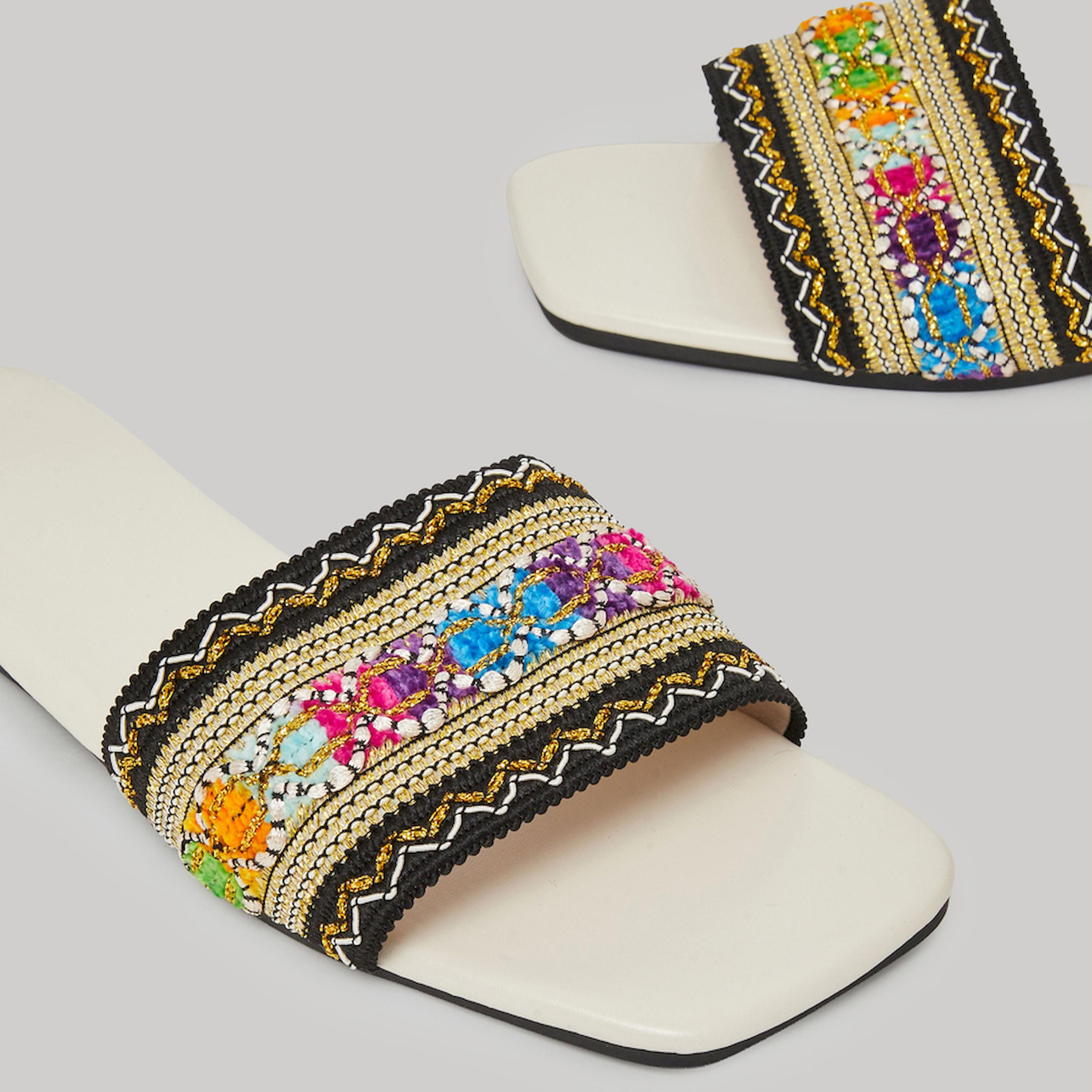 Take Two Embroidered Floral Slip-On Flat Sandals-women-shoes-sandals-flats-image-3