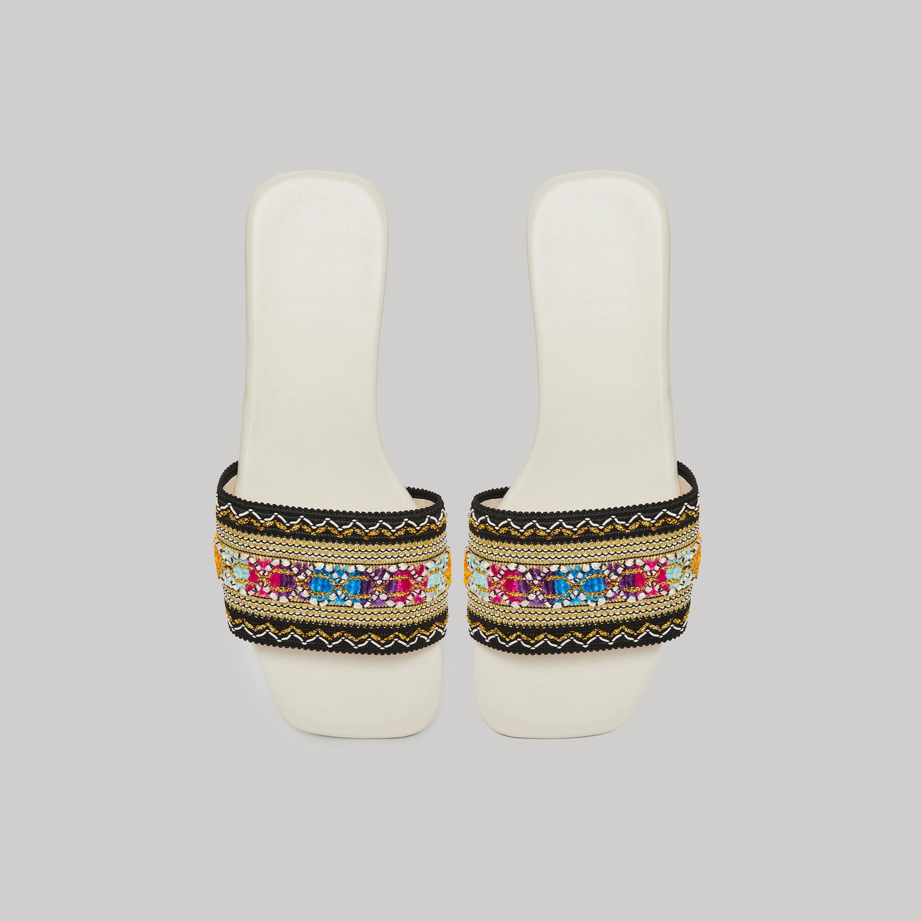 Take Two Embroidered Floral Slip-On Flat Sandals-women-shoes-sandals-flats-image-5