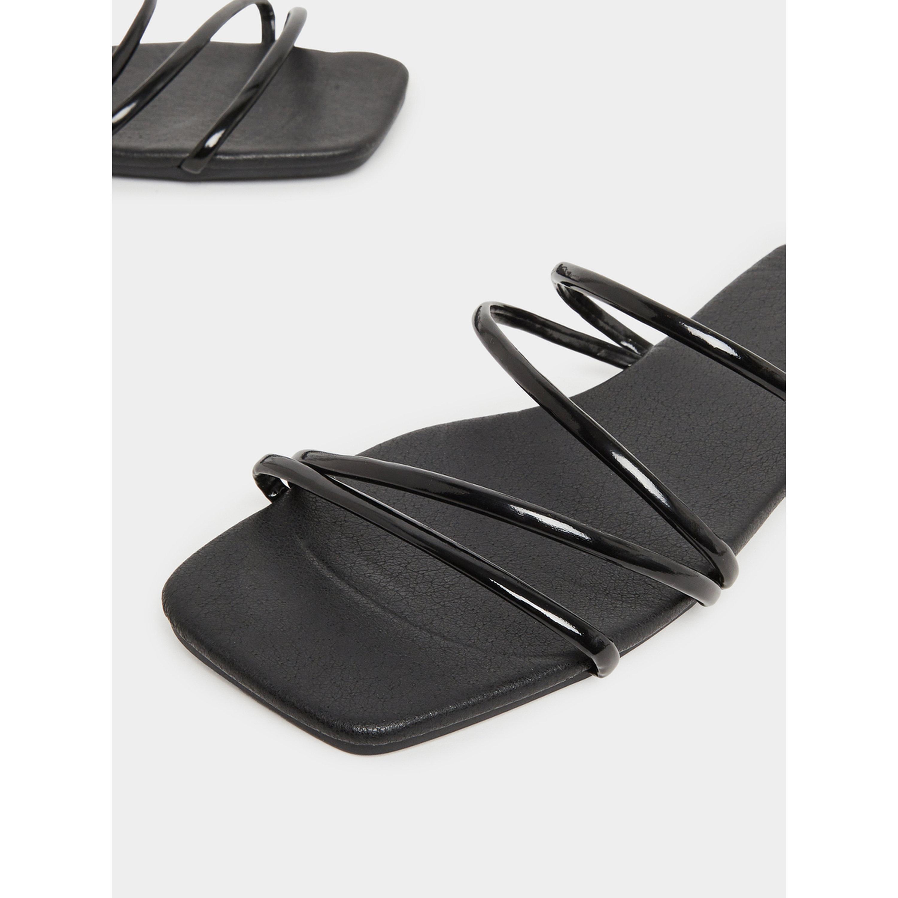 Take Two Black Strappy Slip On Flat Sandals-women-shoes-flipflopsandslides-image-4