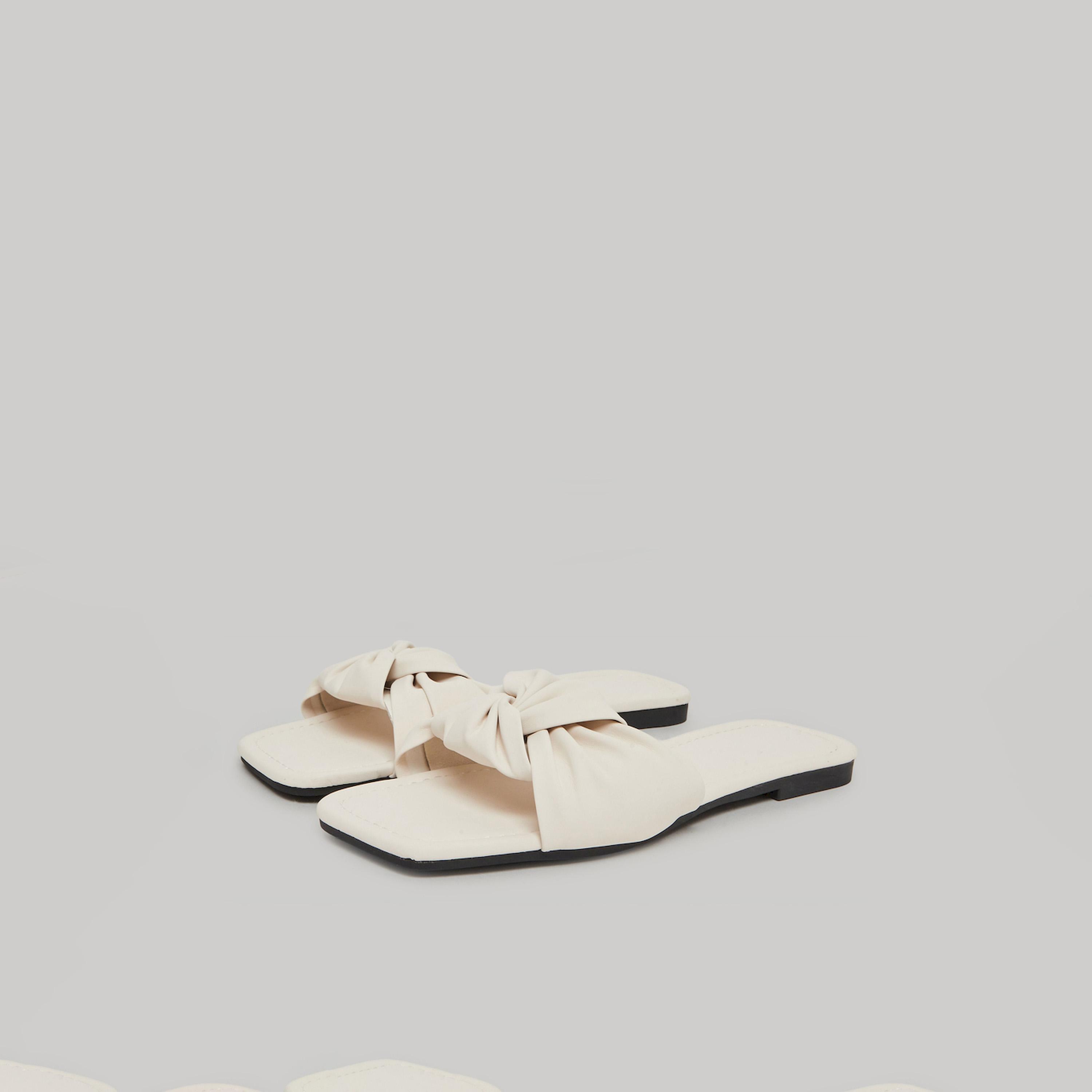 تيك تو × ستايلي - شبشب بيج بفيونكة سهل الارتداء-women-shoes-sandals-flats-image-1