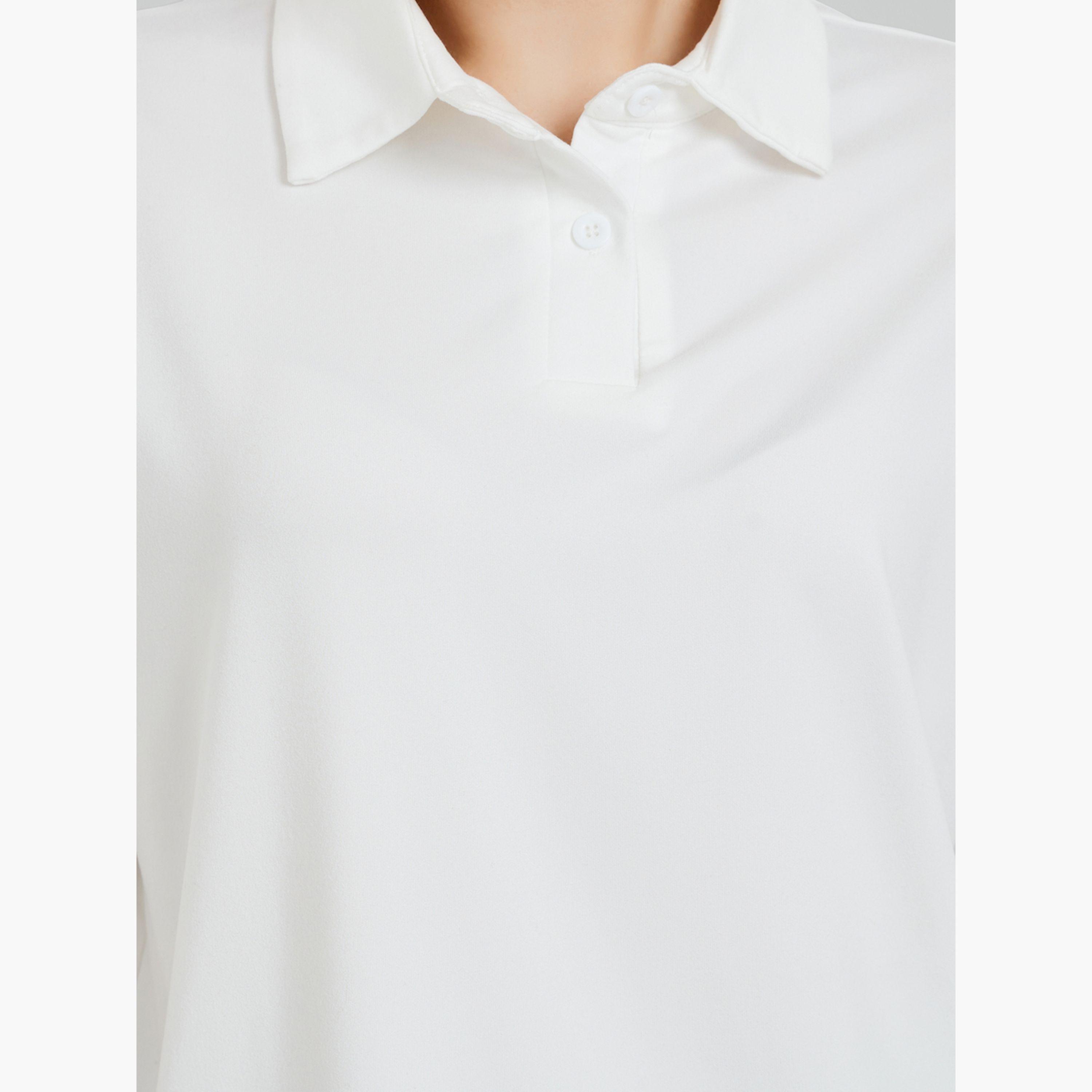 تيشيرت بولو محبوك بأكمام قصيرة-women-clothing-tshirts-image-6