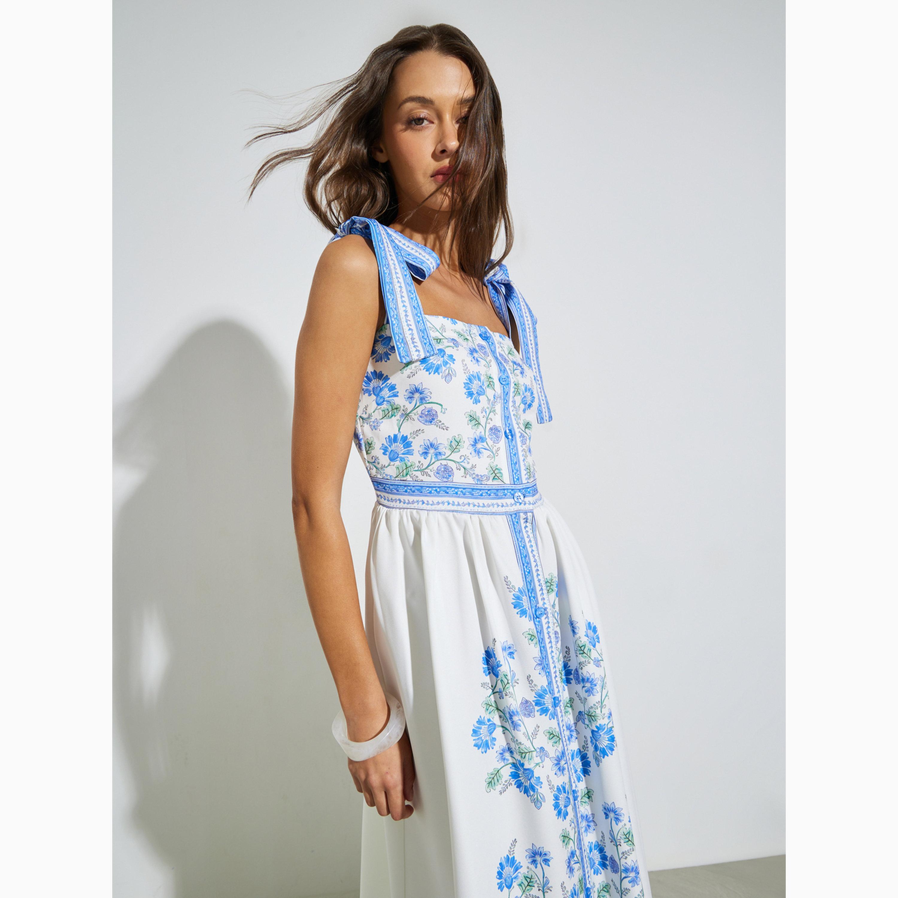 فستان طويل بطبعات زهور وحمالات تربط-women-clothing-dresses-image-2