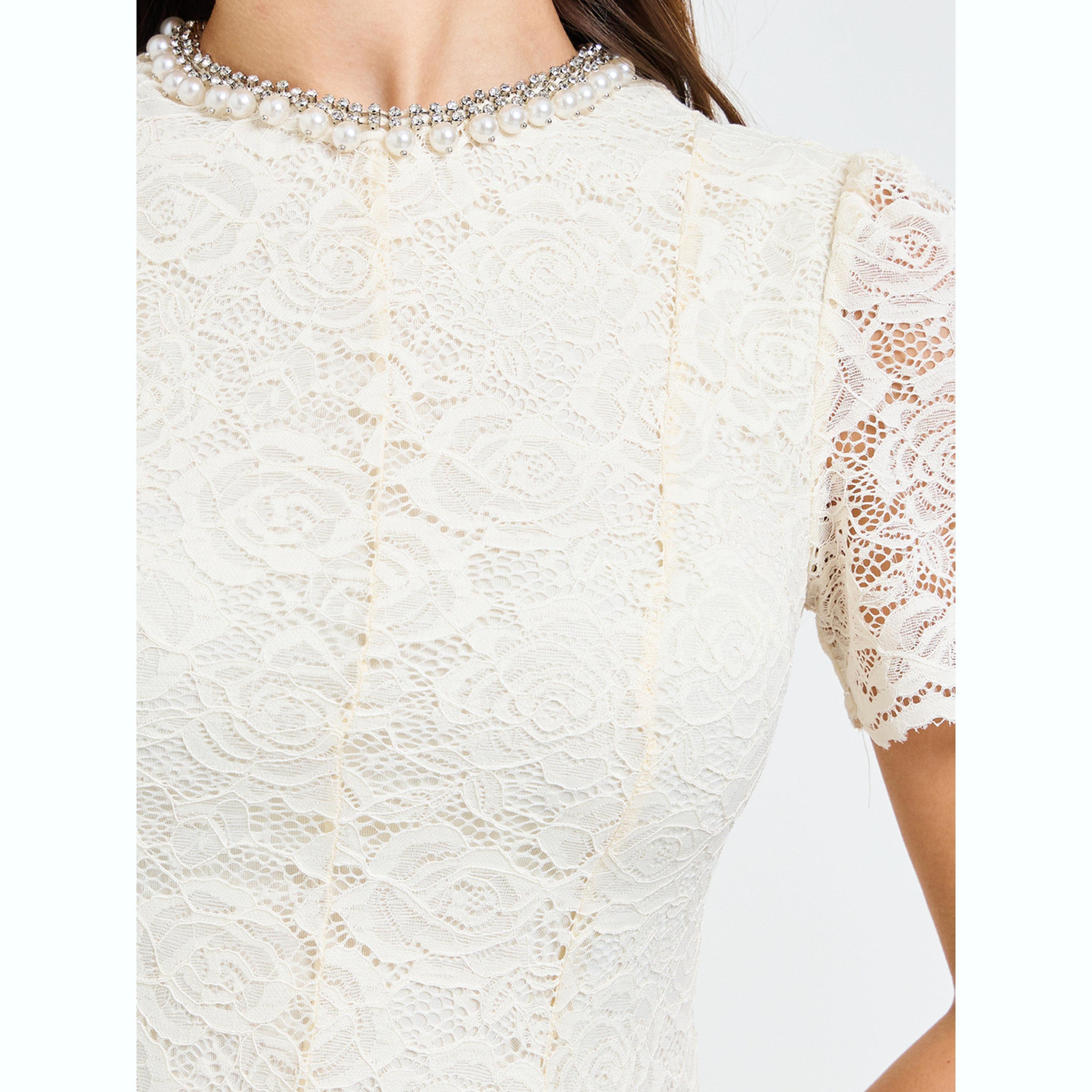 فستان ميدي بحافة واسعة من الدانتيل مع زينة-women-clothing-dresses-image-5