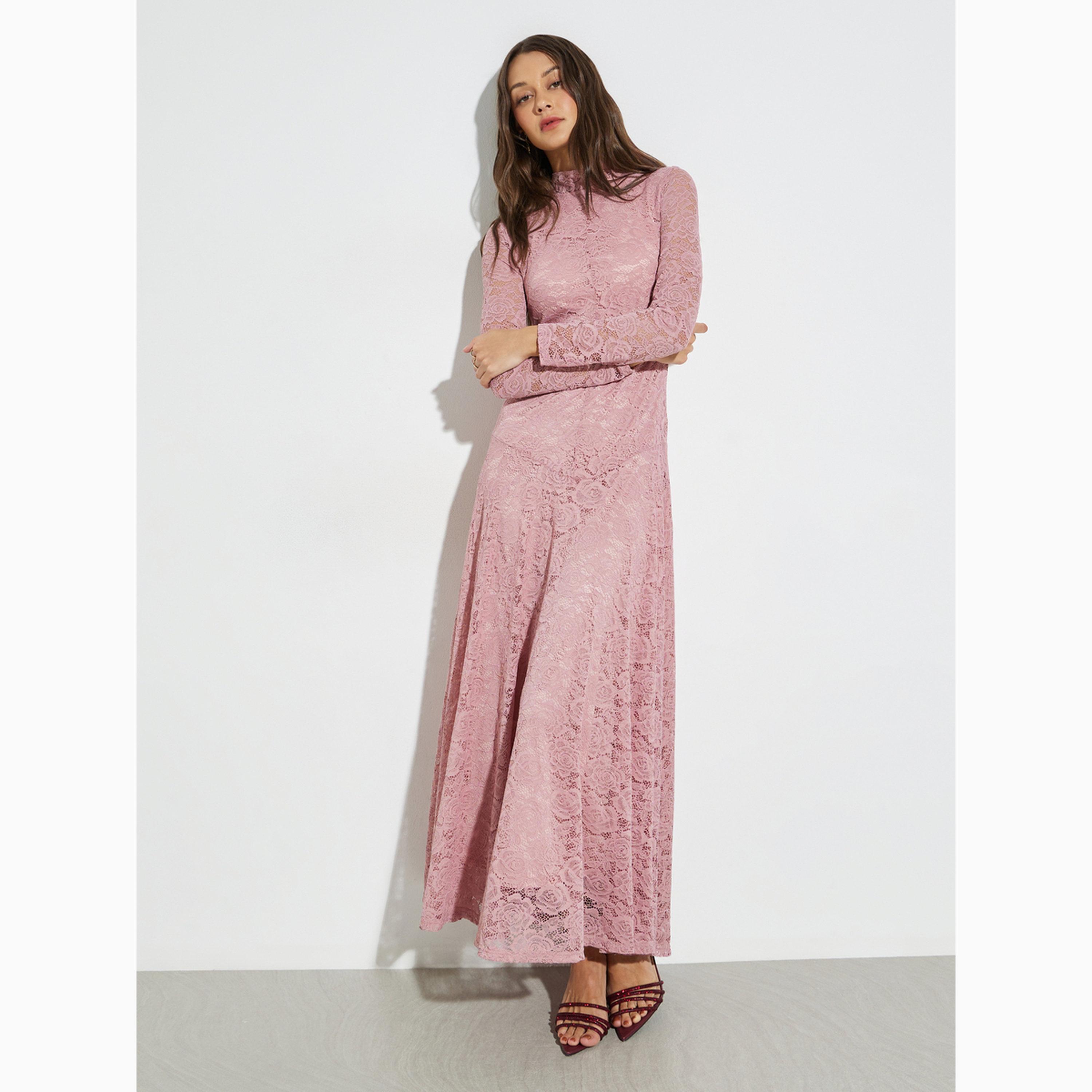 فستان طويل دانتيل بأكمام طويلة-women-clothing-dresses-image-1