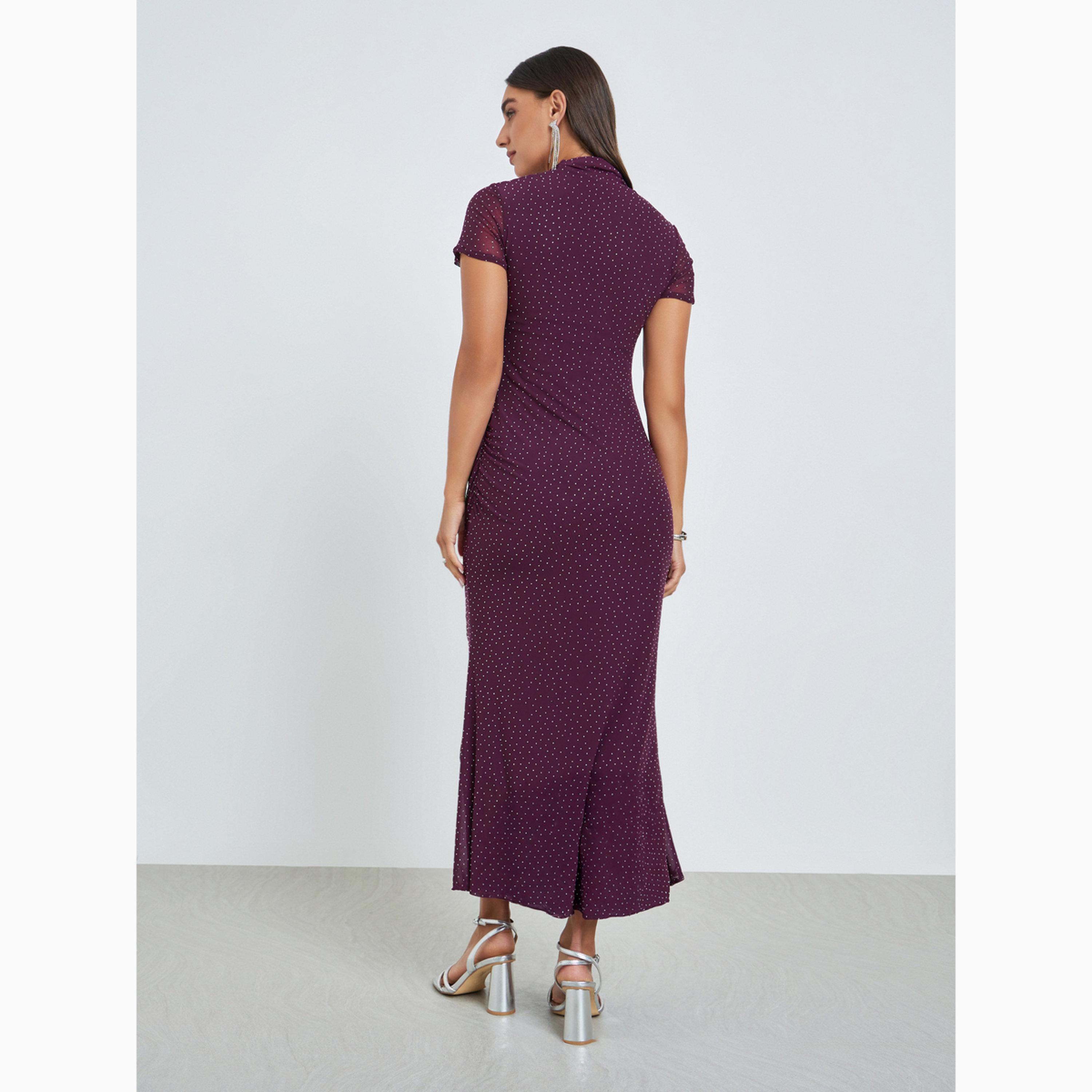 فستان سهرة ميدي بقصة ضيقة ومزين-women-clothing-dresses-image-5