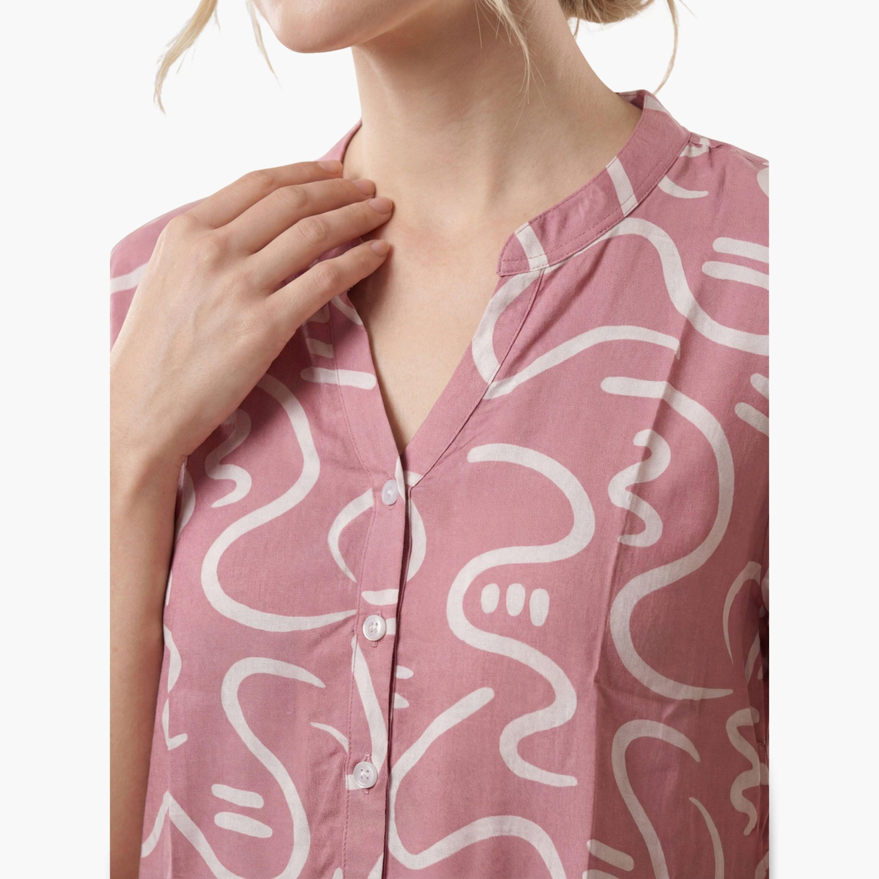 Mish Women All Over Print Cotton Shirt and Pyjama Set-women-clothing-nightwear-pyjamas-longsets-image-5