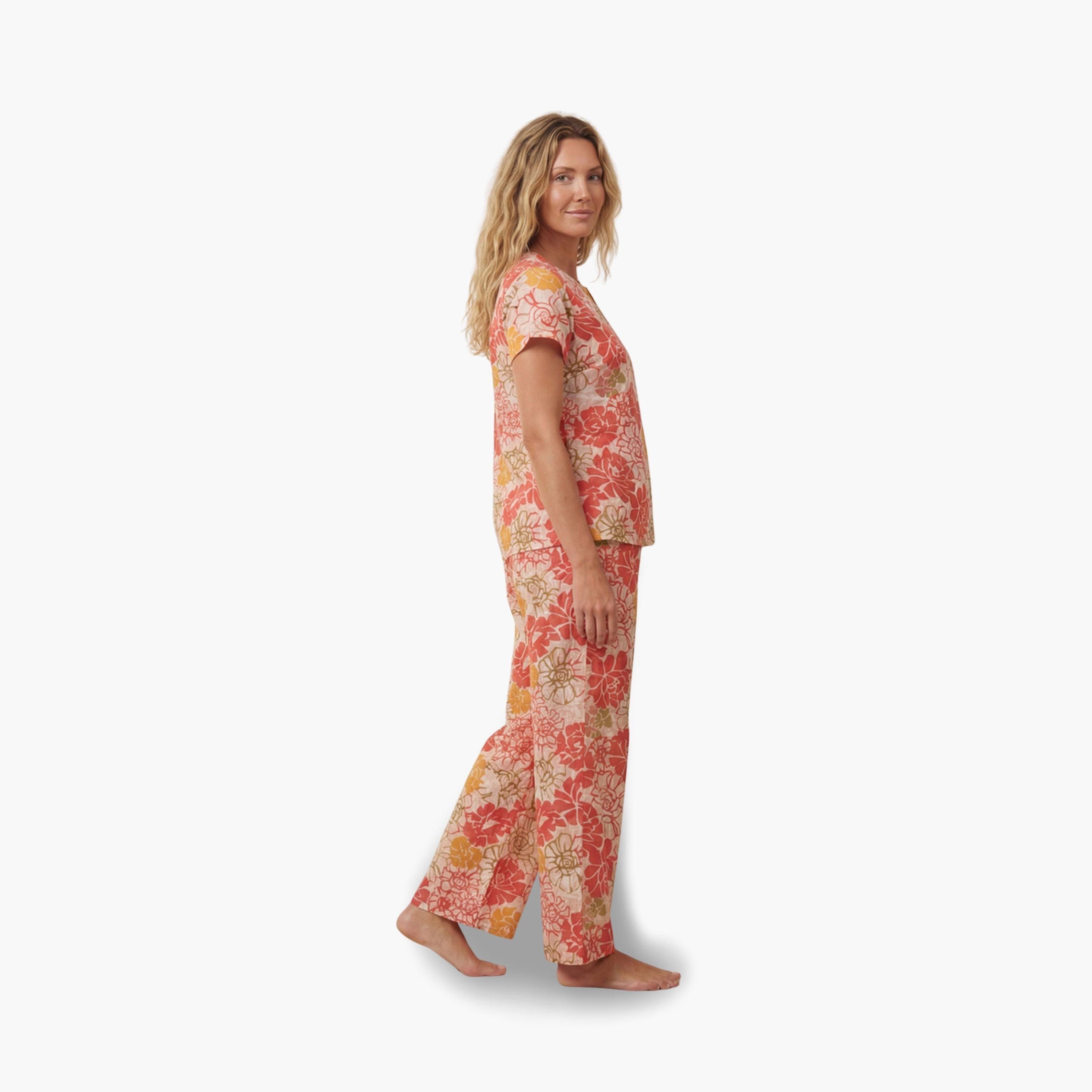Mish Women Floral Print Cotton Top and Pyjama Set-women-clothing-nightwear-pyjamas-longsets-image-4