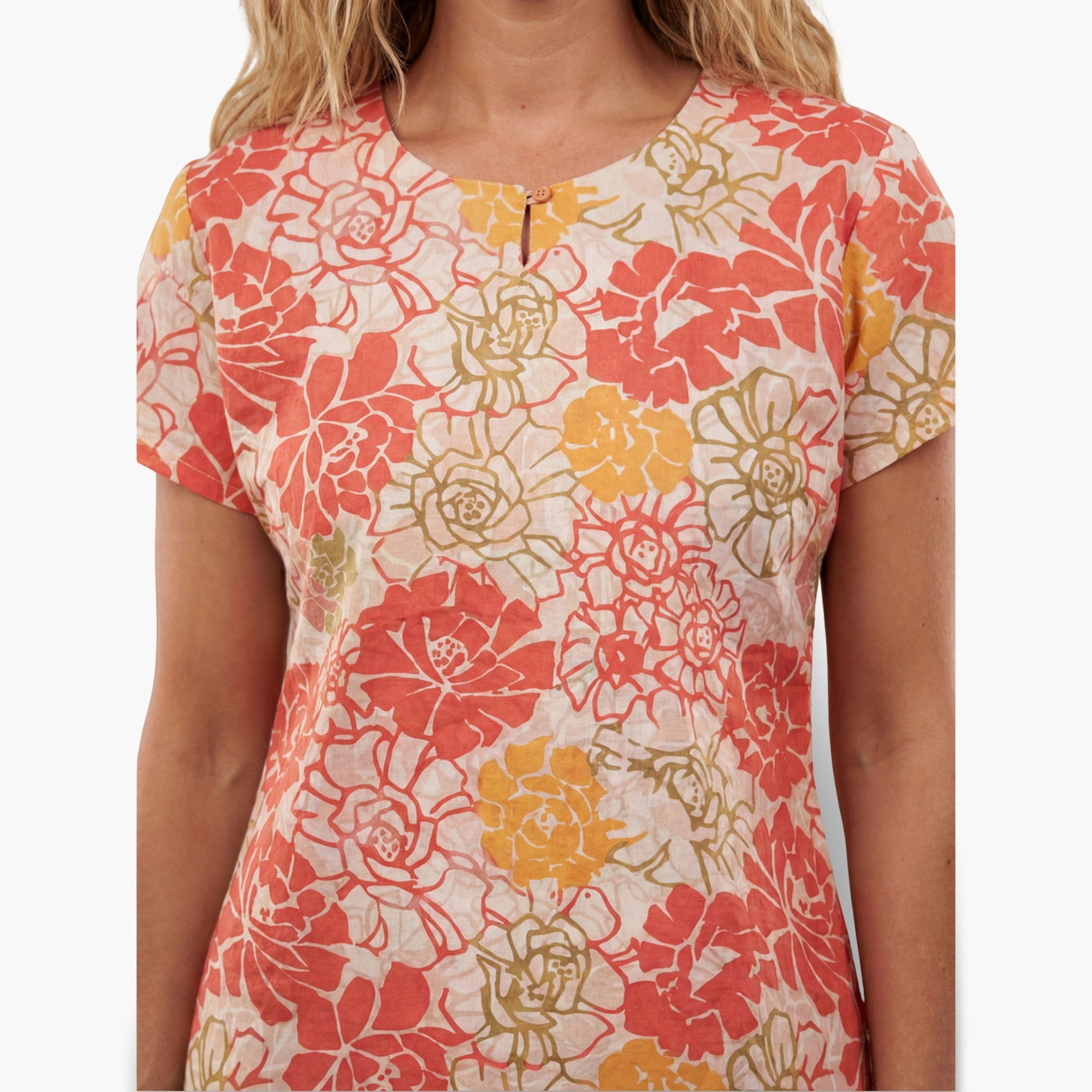 Mish Women Floral Print Cotton Top and Pyjama Set-women-clothing-nightwear-pyjamas-longsets-image-5