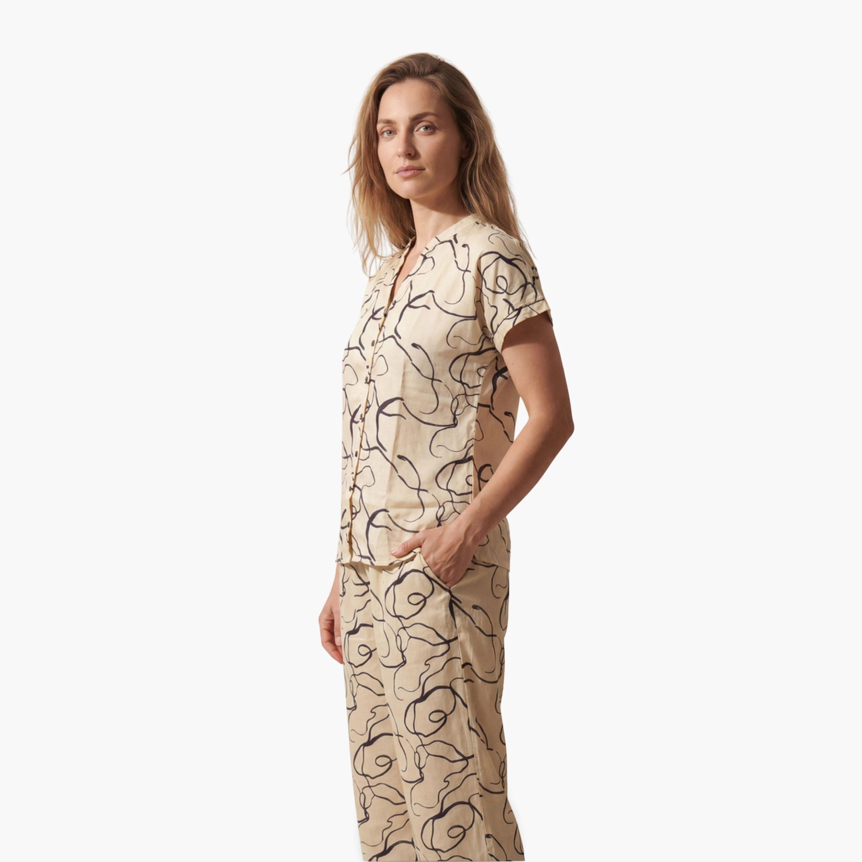 Mish Women Printed Cotton Shirt and Pyjama Set-women-clothing-nightwear-pyjamas-longsets-image-4
