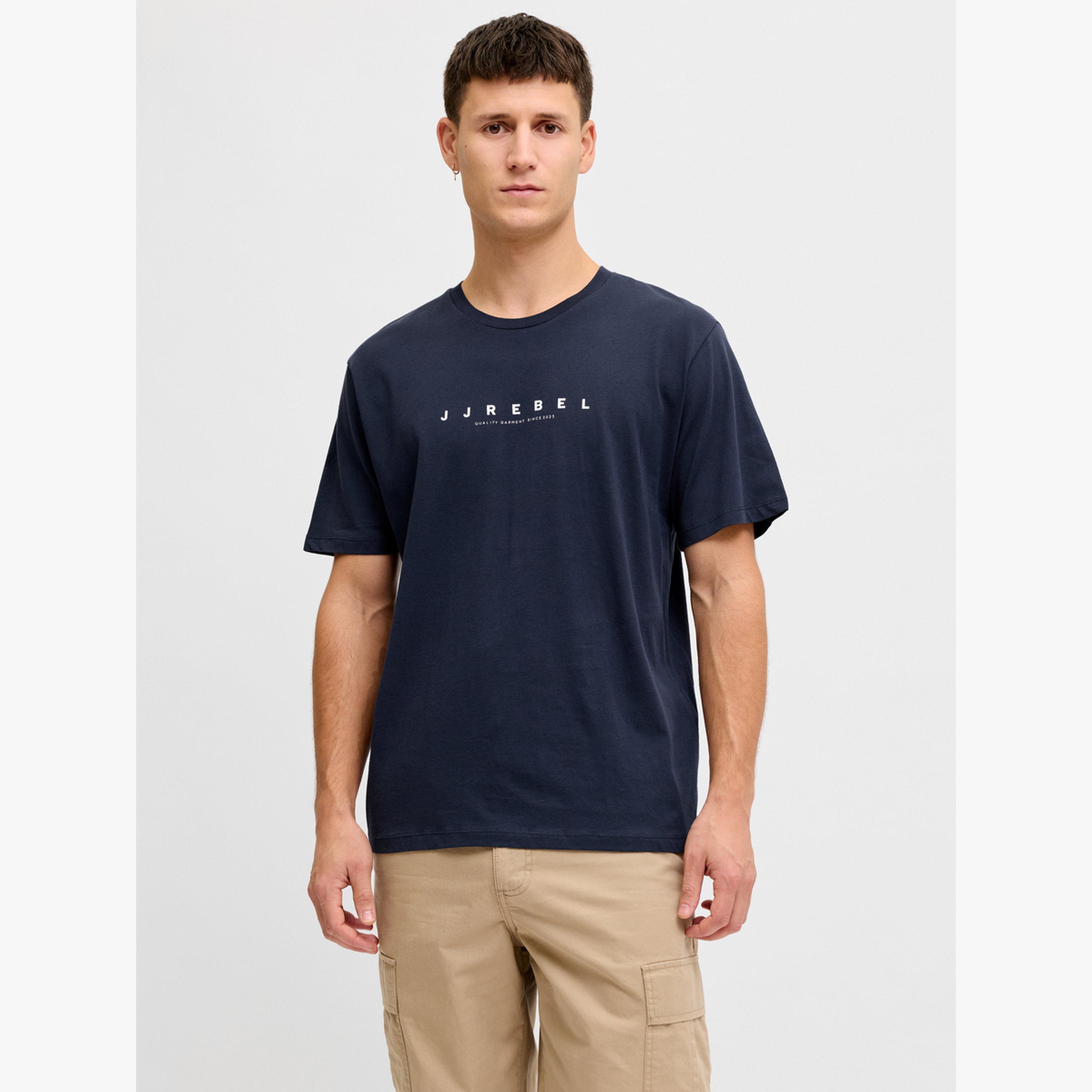 تيشيرت قطن رجالي بطبعة شعار-men-clothing-tshirtsandpolos-tshirts-image-1