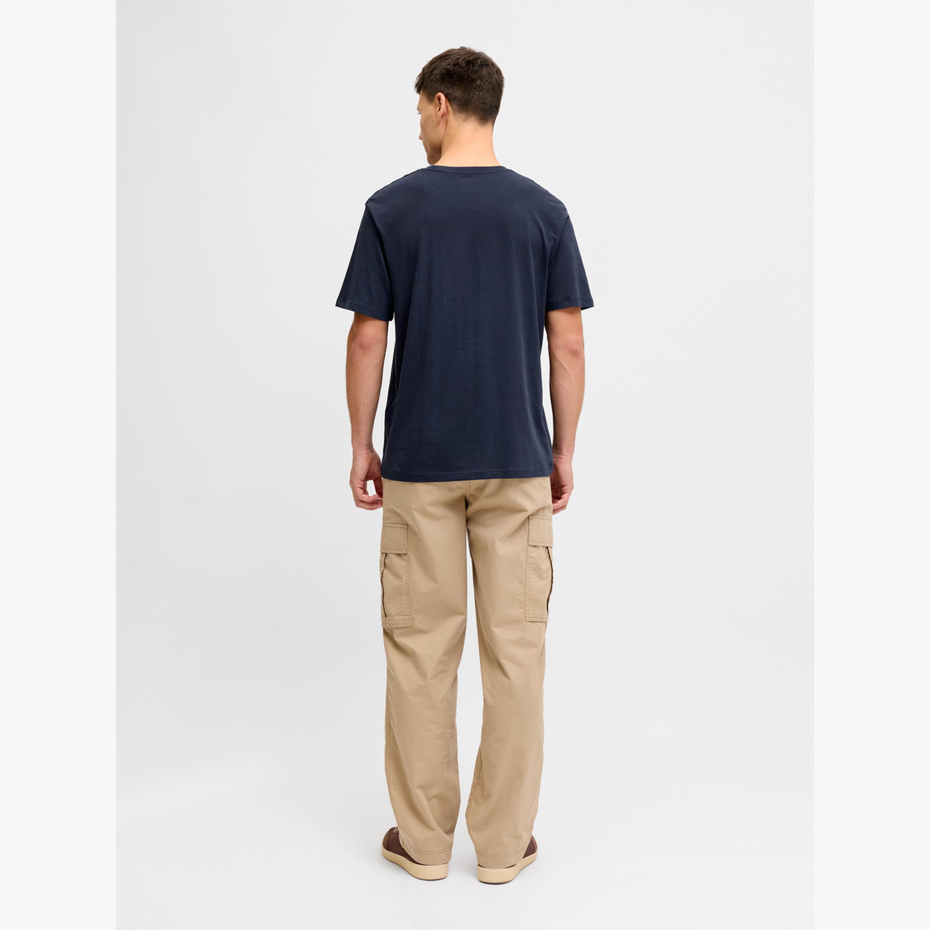 REBEL Navy Blue Slogan Print Cotton T-Shirt-men-clothing-tshirtsandpolos-tshirts-image-2