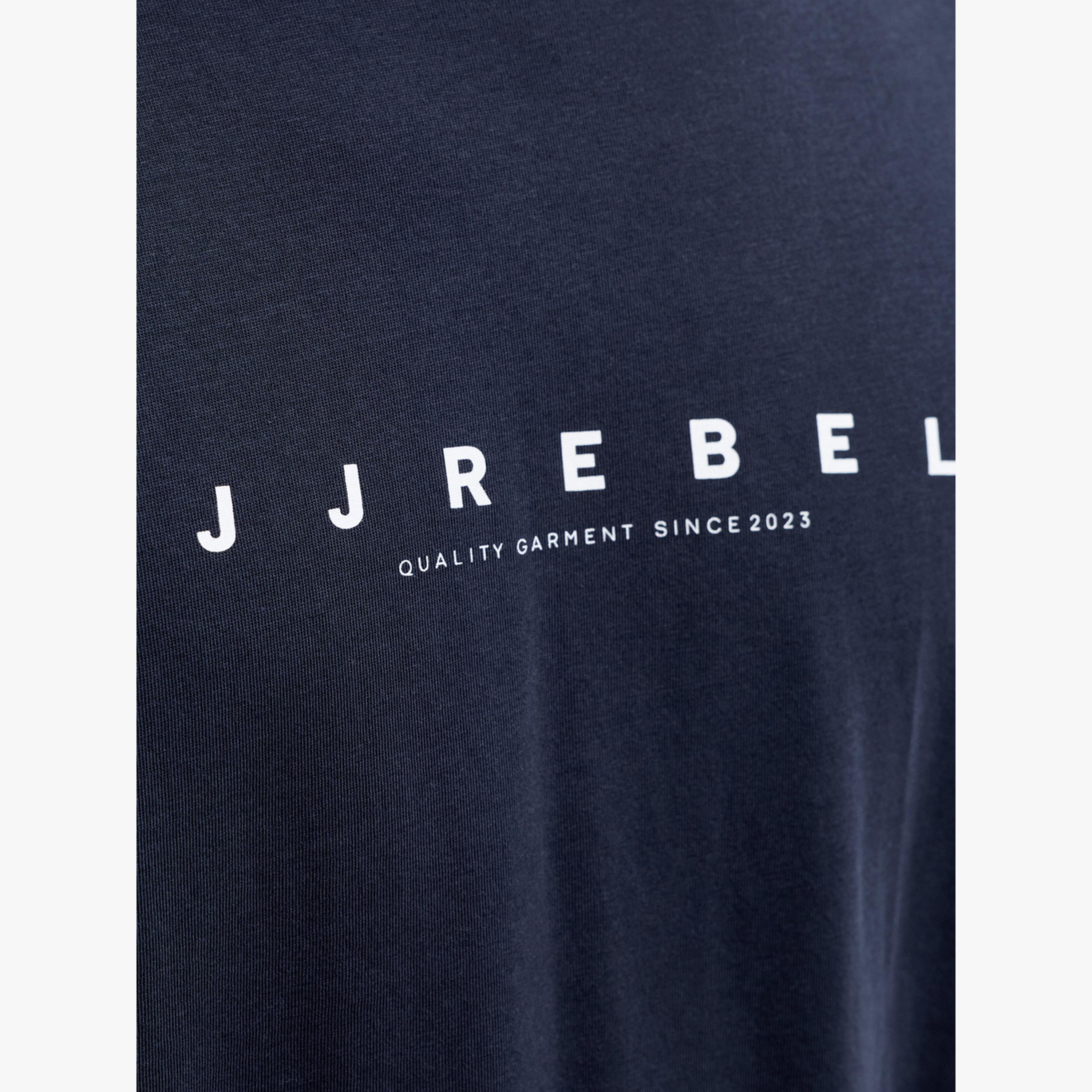 REBEL Navy Blue Slogan Print Cotton T-Shirt-men-clothing-tshirtsandpolos-tshirts-image-6