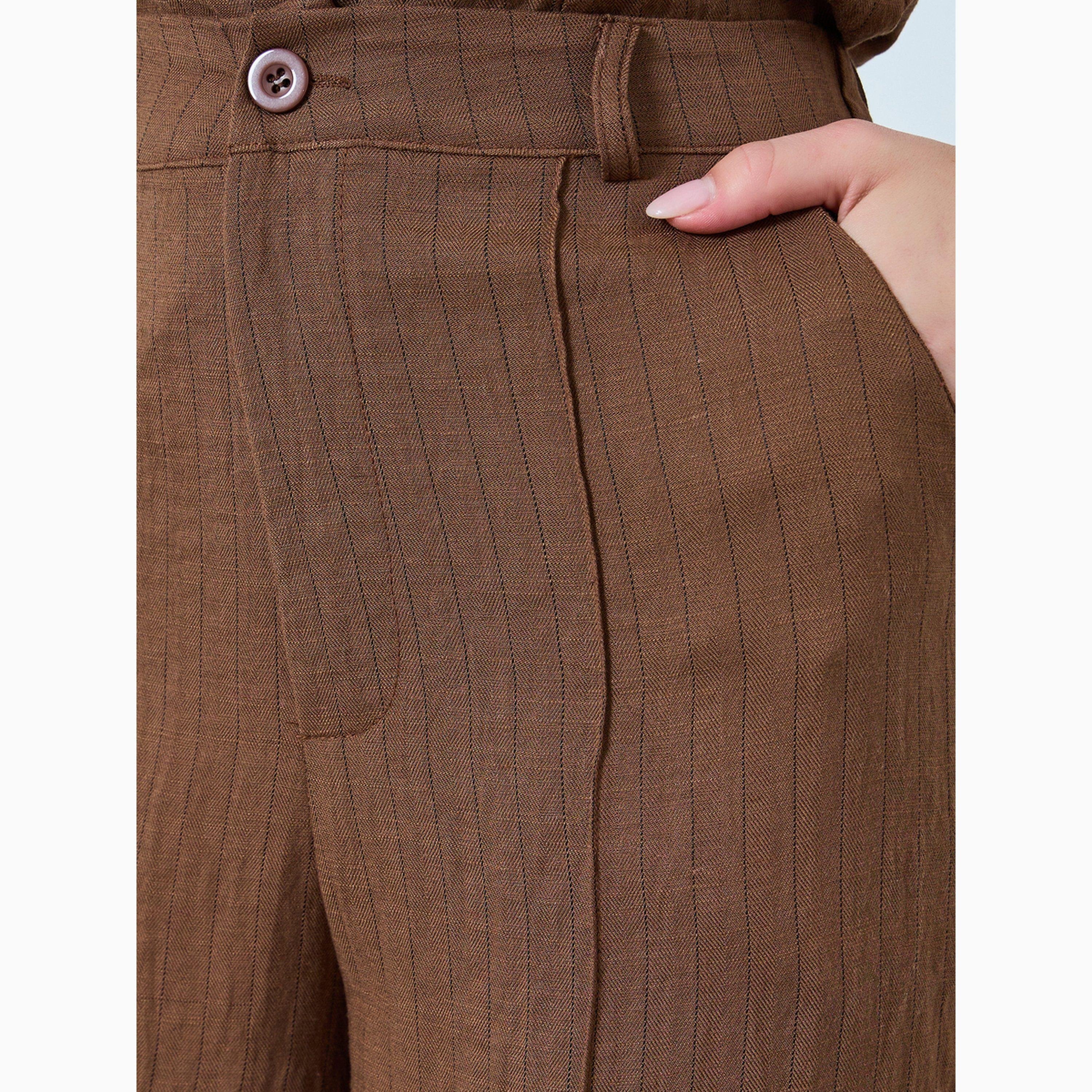 بنطال كتان بأرجل واسعة وكسرات-women-clothing-bottoms-joggers-image-3